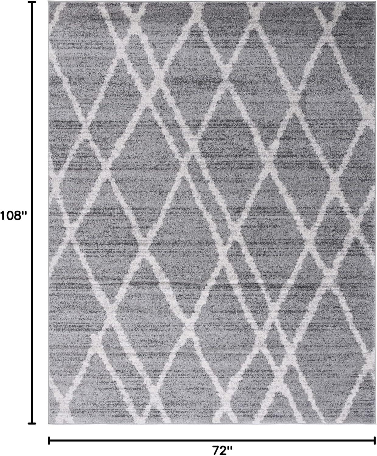 Adirondack ADR128 Power Loomed Area Rug - Ivory/Silver - 6'x9' - Safavieh.