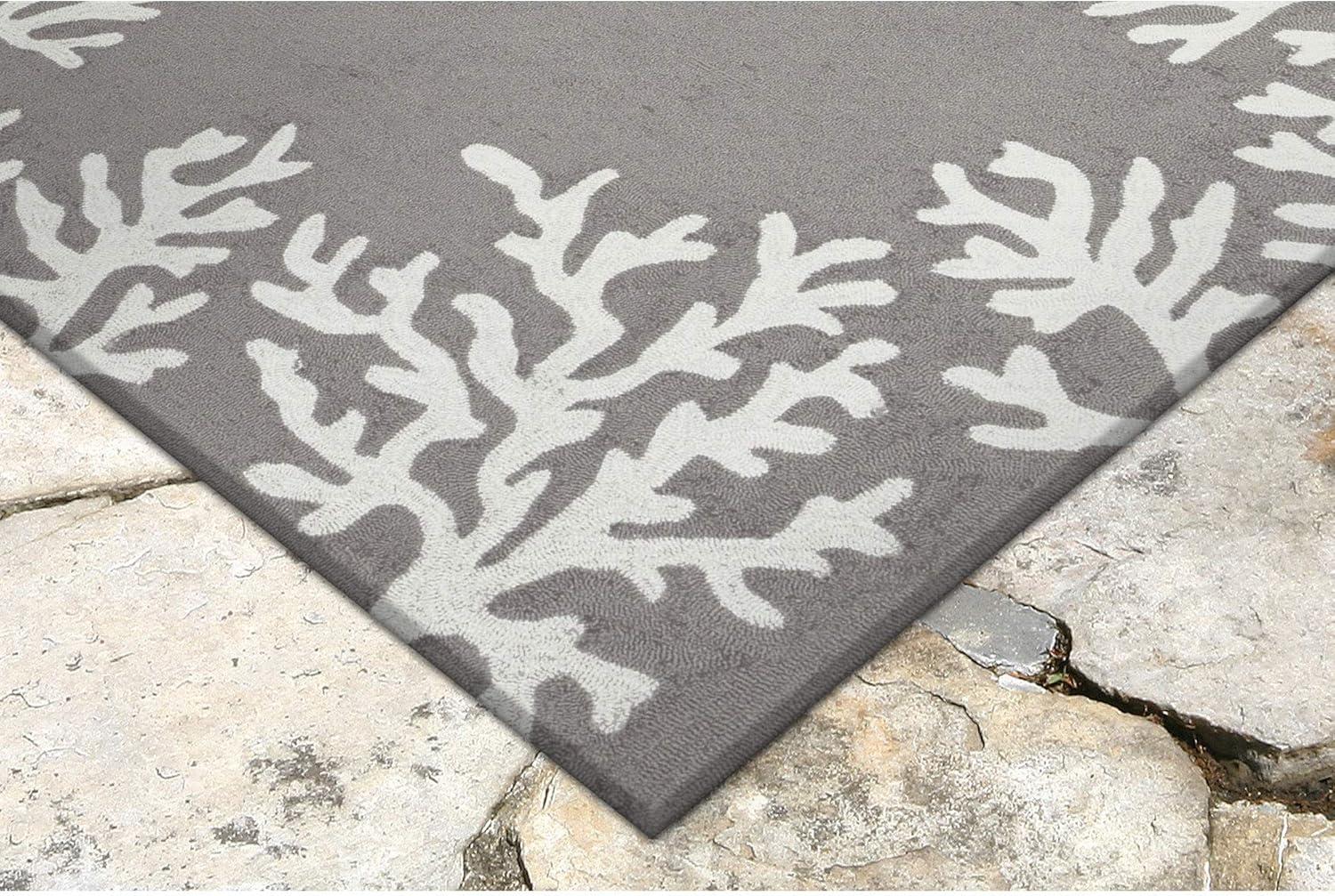 Coral Border Outdoor Rug