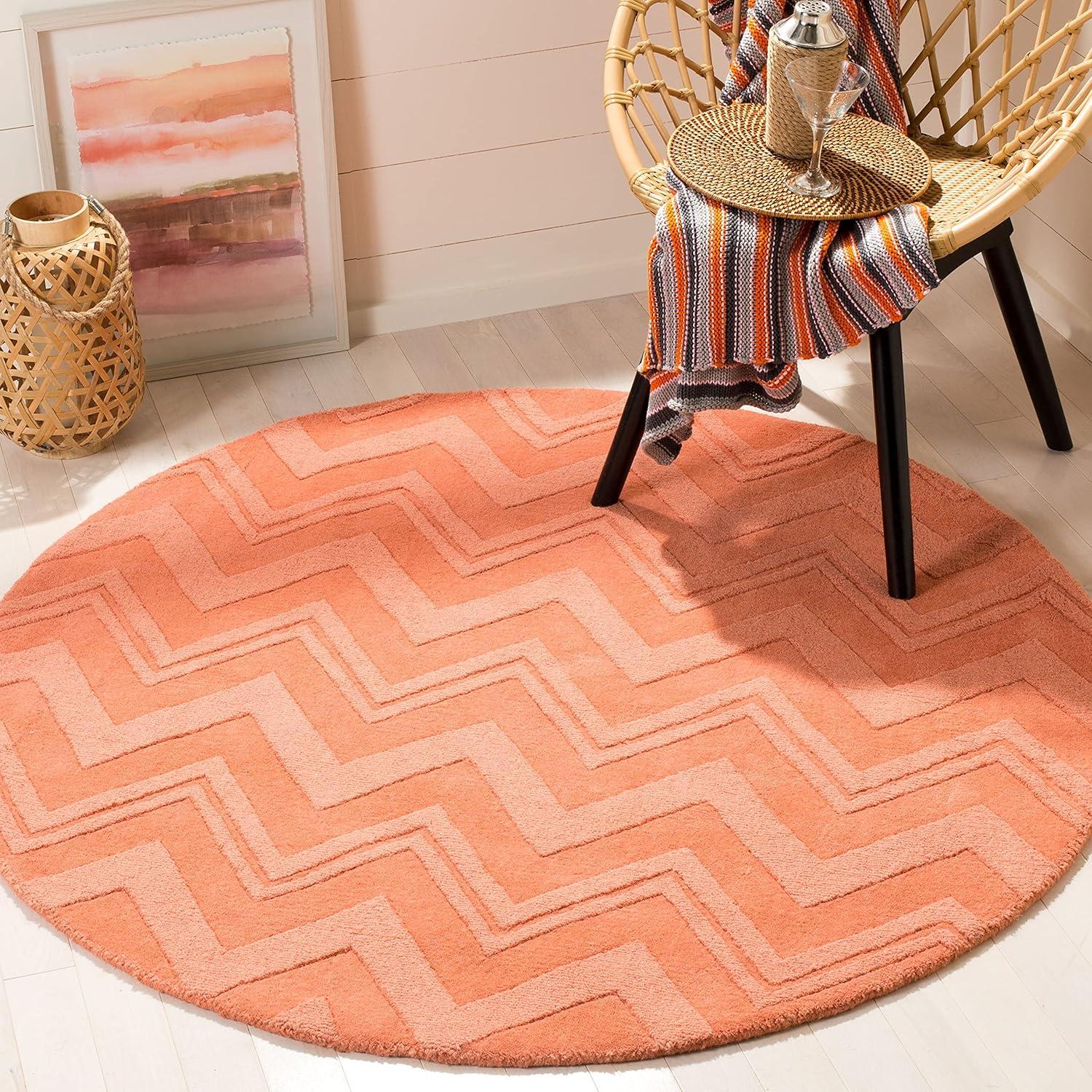 Impressions IM398 Hand Loomed Area Rug - Peach - 7'6"x9'6" - Safavieh.