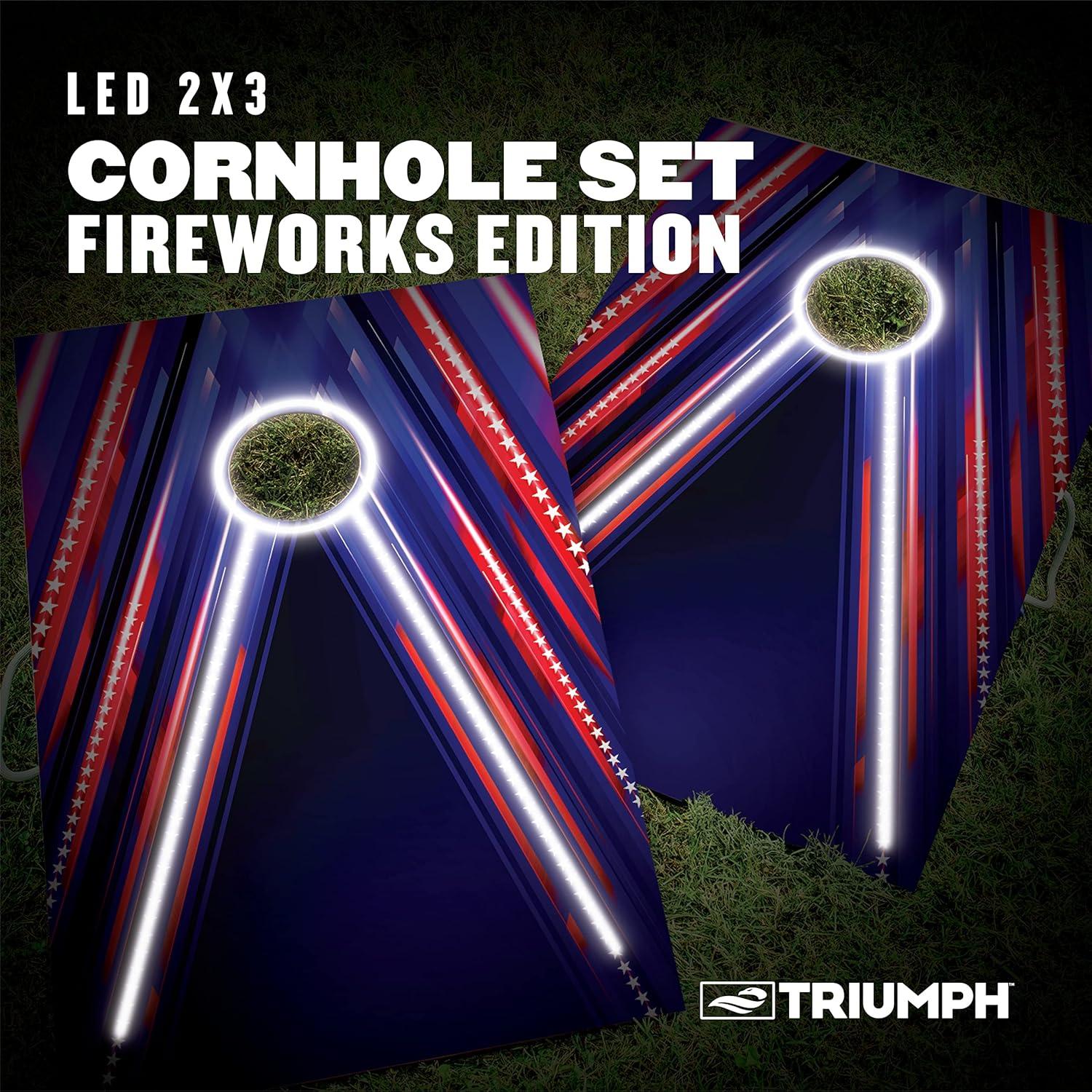 Triumph Sports Triumph Led Patriotic Cornhole Set