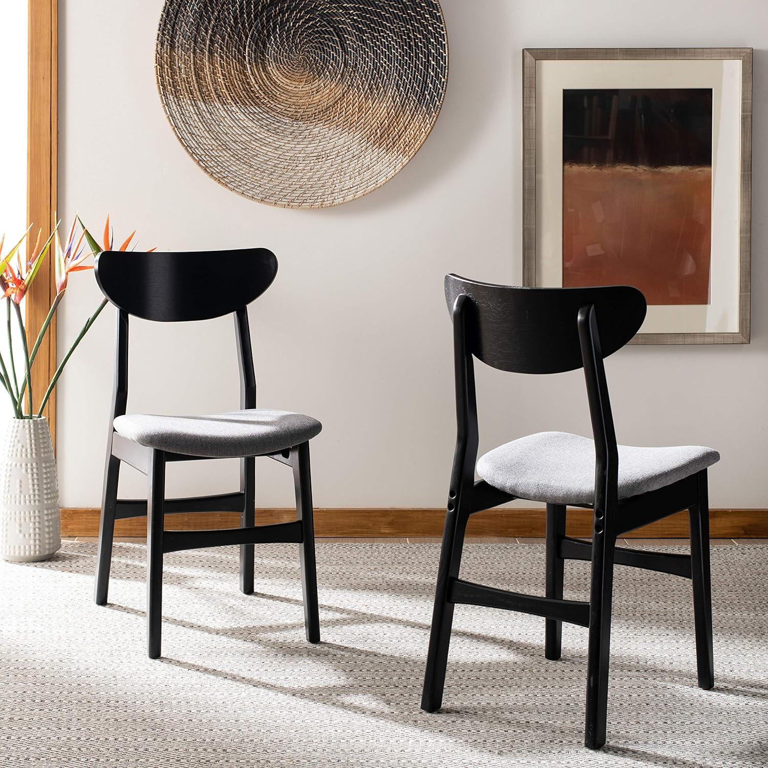 Lucca Retro Dining Chair (Set of 2) - DCH1001 - Black/Grey - Safavieh
