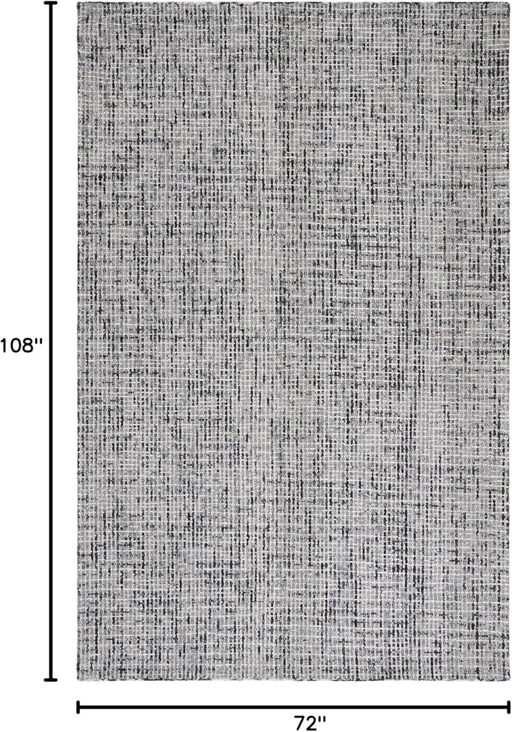 Abstract ABT468 Handmade Indoor Area Rug - Dark Grey/Ivory - 6'x9' - Safavieh
