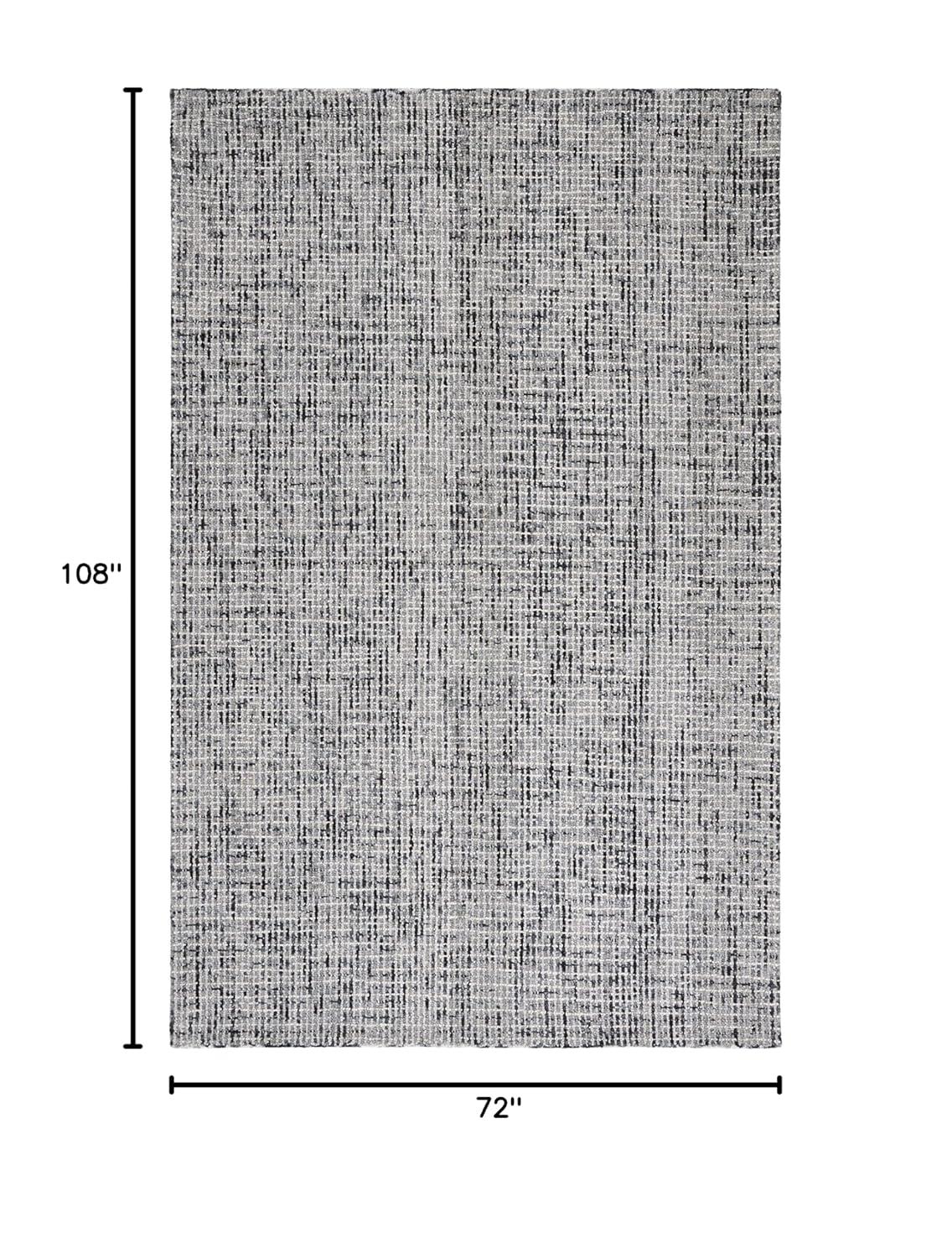 Abstract ABT468 Hand Tufted Indoor Area Rug - Dark Grey/Ivory - 6'x9' - Safavieh