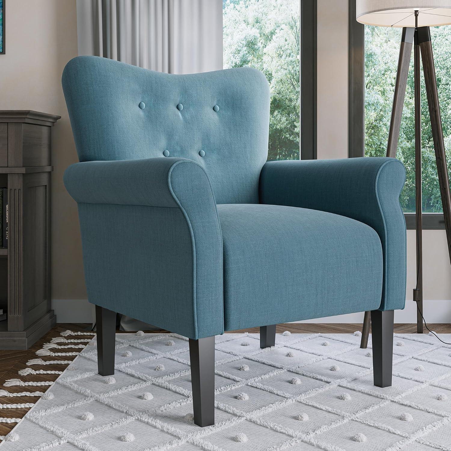 BELLEZE Accent Chair Armchair for Living Room - Allston (Baby Blue)