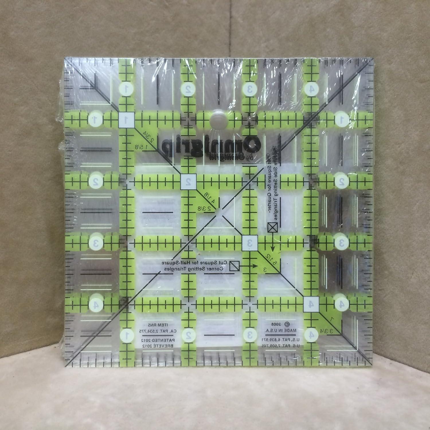 Omnigrid Omnigrip 5" x 5" Non-Slip Square Quilting Ruler