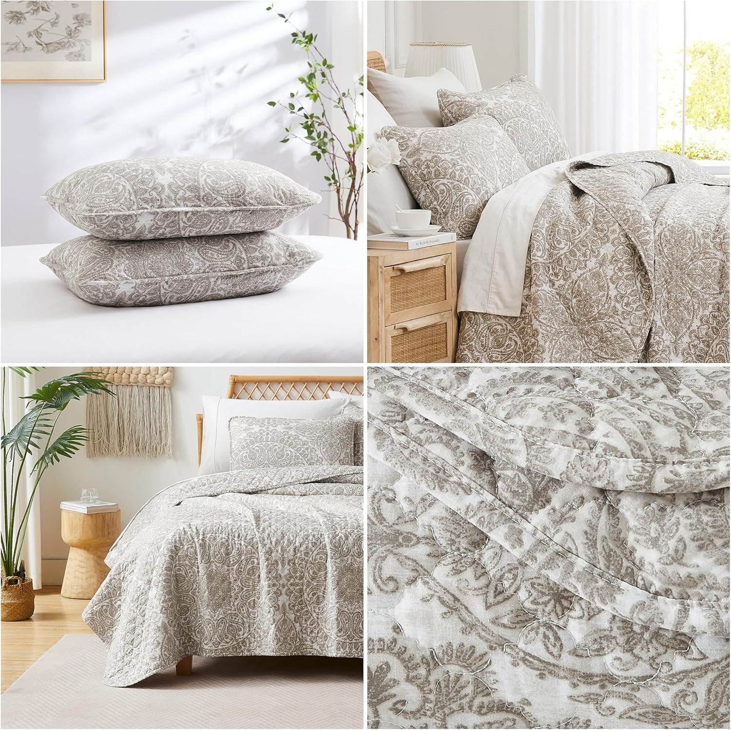 Southshore Fine Living Oversized Ashanti Lightweight 3-Piece Soft Microfiber Quilt Set