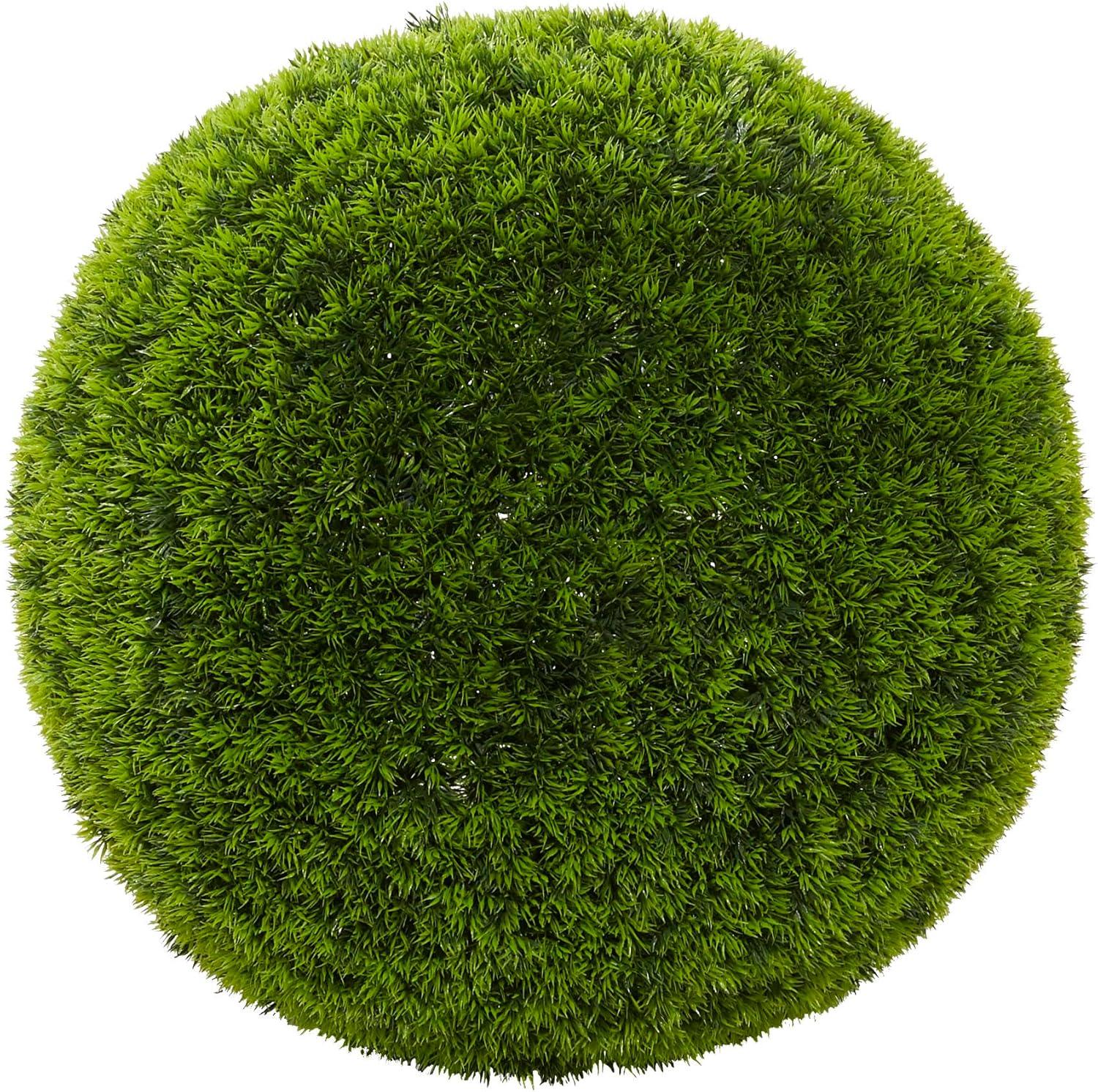 22" Round Indoor Outdoor Boxwood Topiary Artificial Foliage Ball, by DecMode