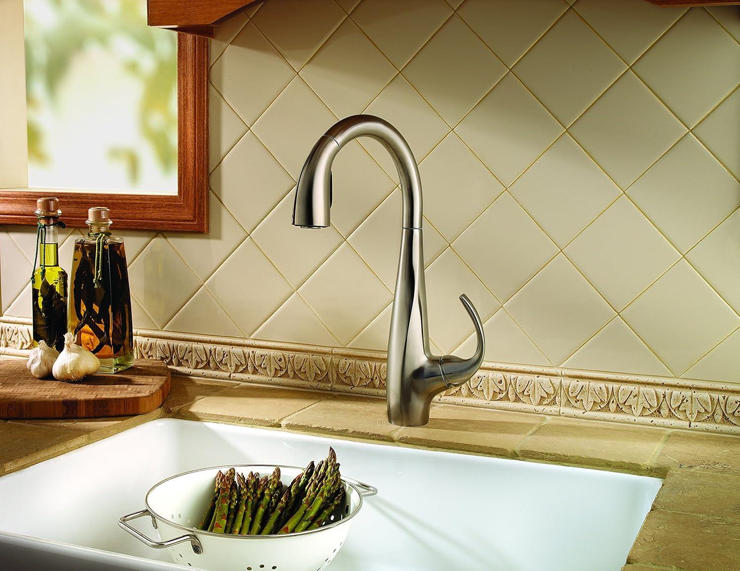 Stainless Steel Single Handle Pull Down Kitchen Faucet