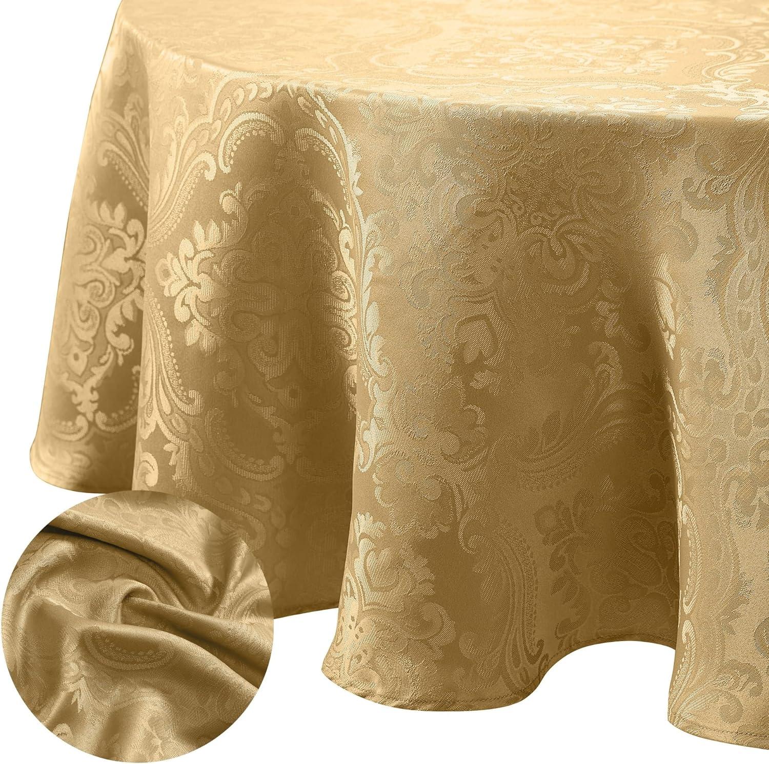 Elrene Caiden Elegance Damask Water & Stain Resistant Tablecloth - Elrene Home Fashions