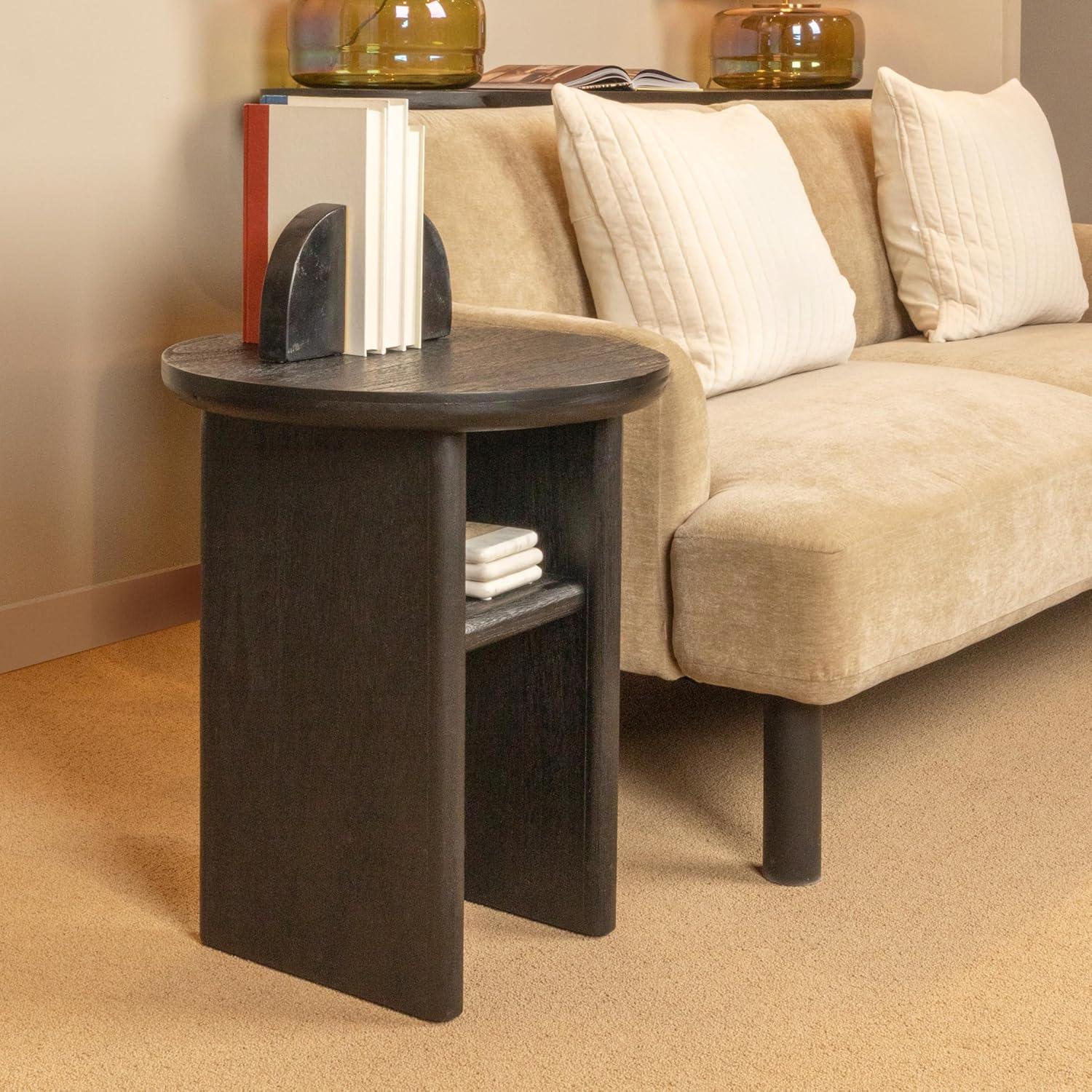 Storied Home Firwood Side Table Black