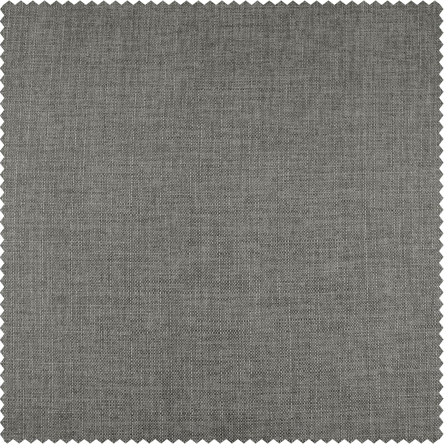 Taupe Grey Room-Darkening Faux Linen Curtain Panel 84"