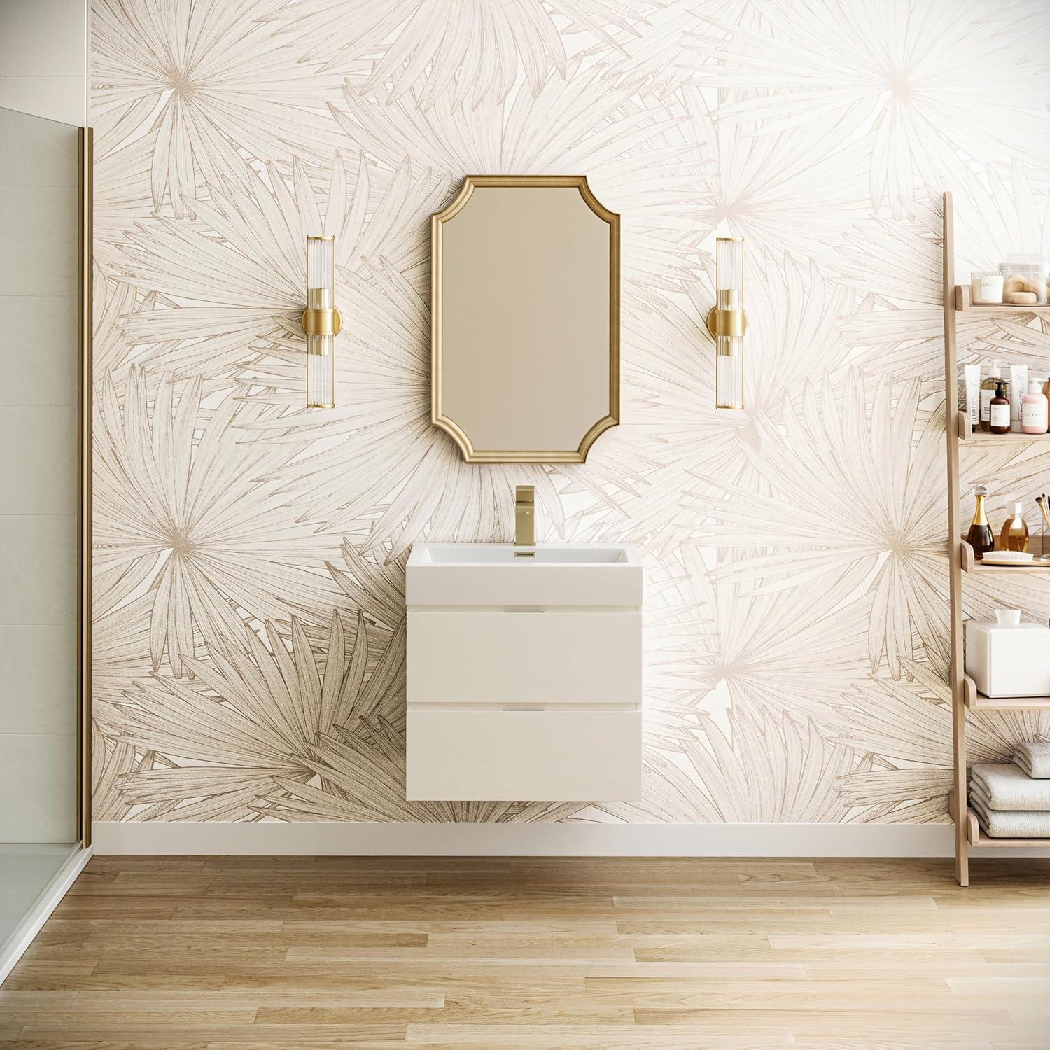 Valencia 24" Wall Mount Single Sink Bathroom Vanity with Top and Sink (Faucet Not Included)