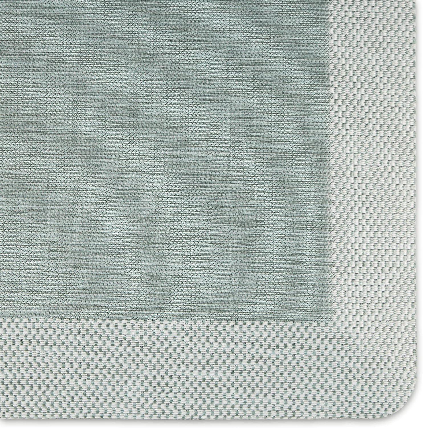 Mint Green Rectangular Memory Foam Anti-Fatigue Kitchen Mat