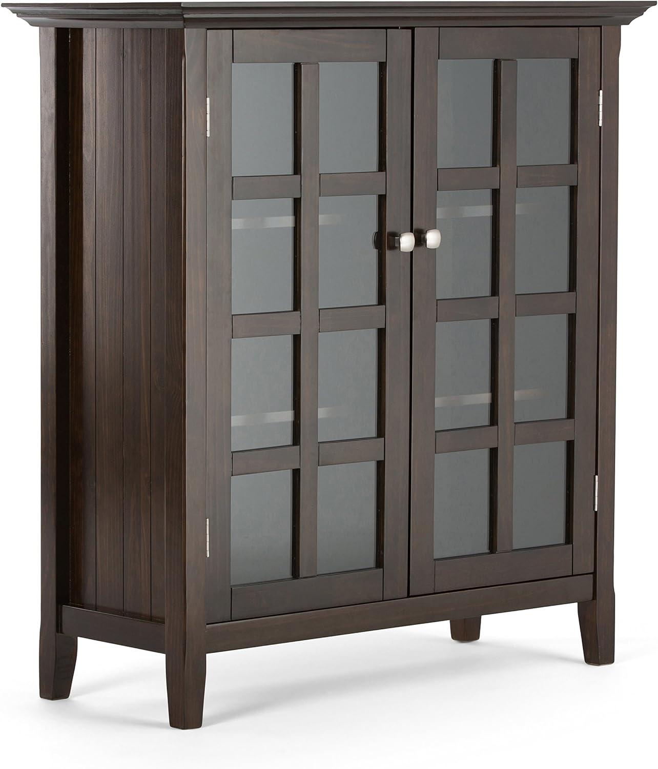 Acadian 39" Brunette Brown Solid Wood Medium Storage Cabinet