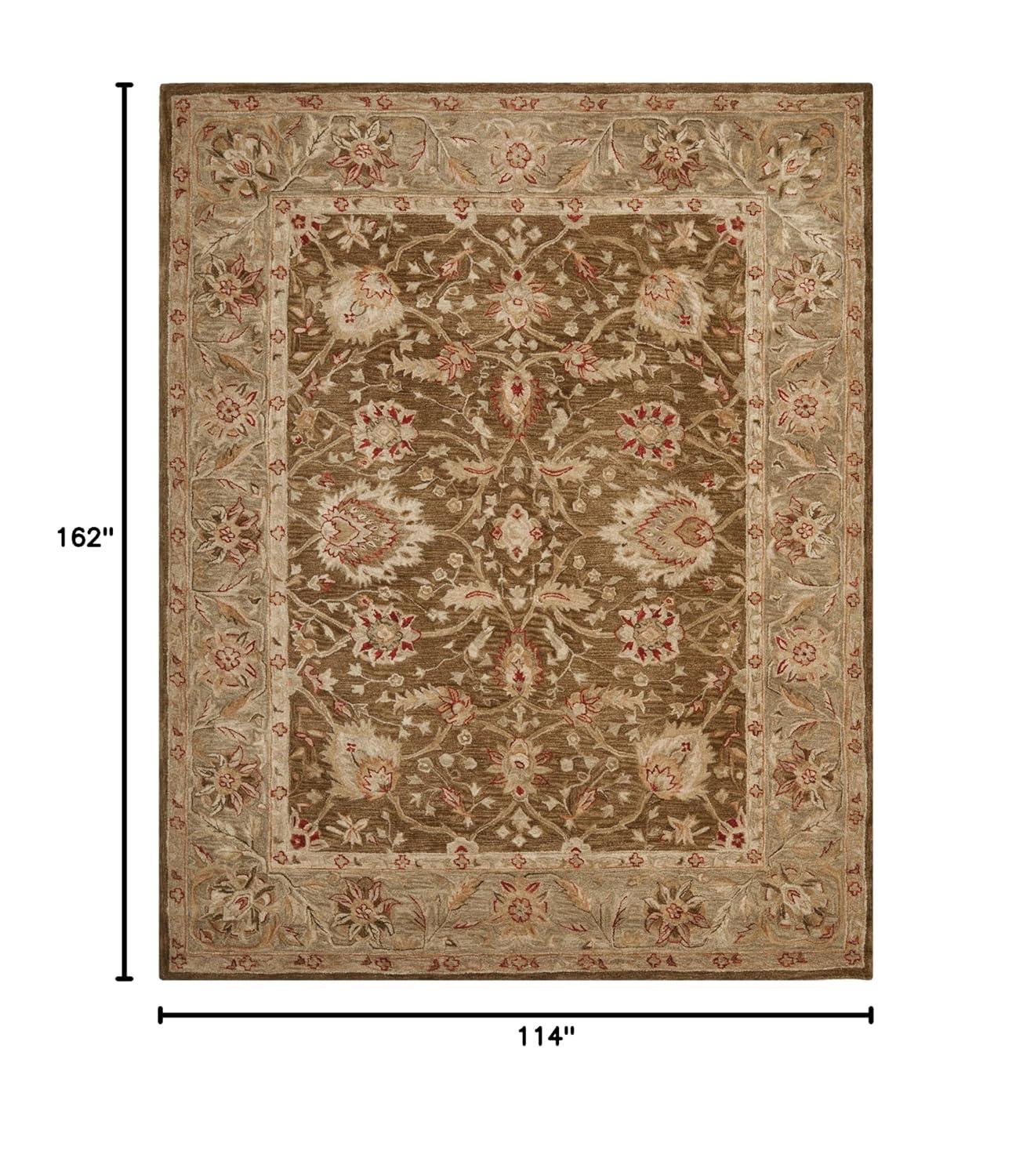 SAFAVIEH Anatolia Venice Traditional Wool Area Rug, Brown/Green, 9'6" x 13'6"