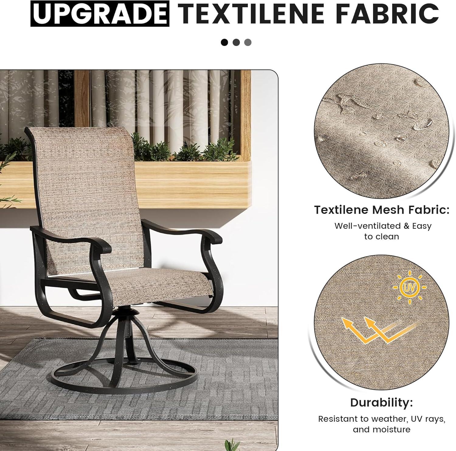Joclynn Swivel Patio Dining Armchair