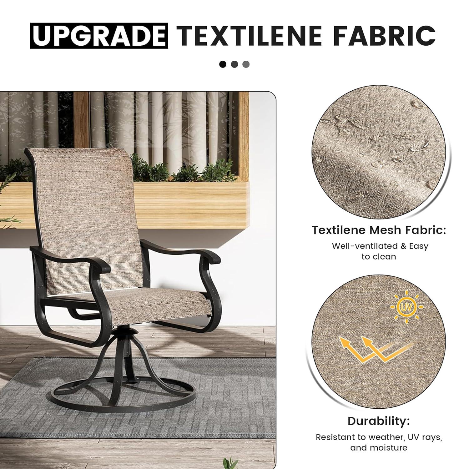 Joclynn Swivel Patio Dining Armchair