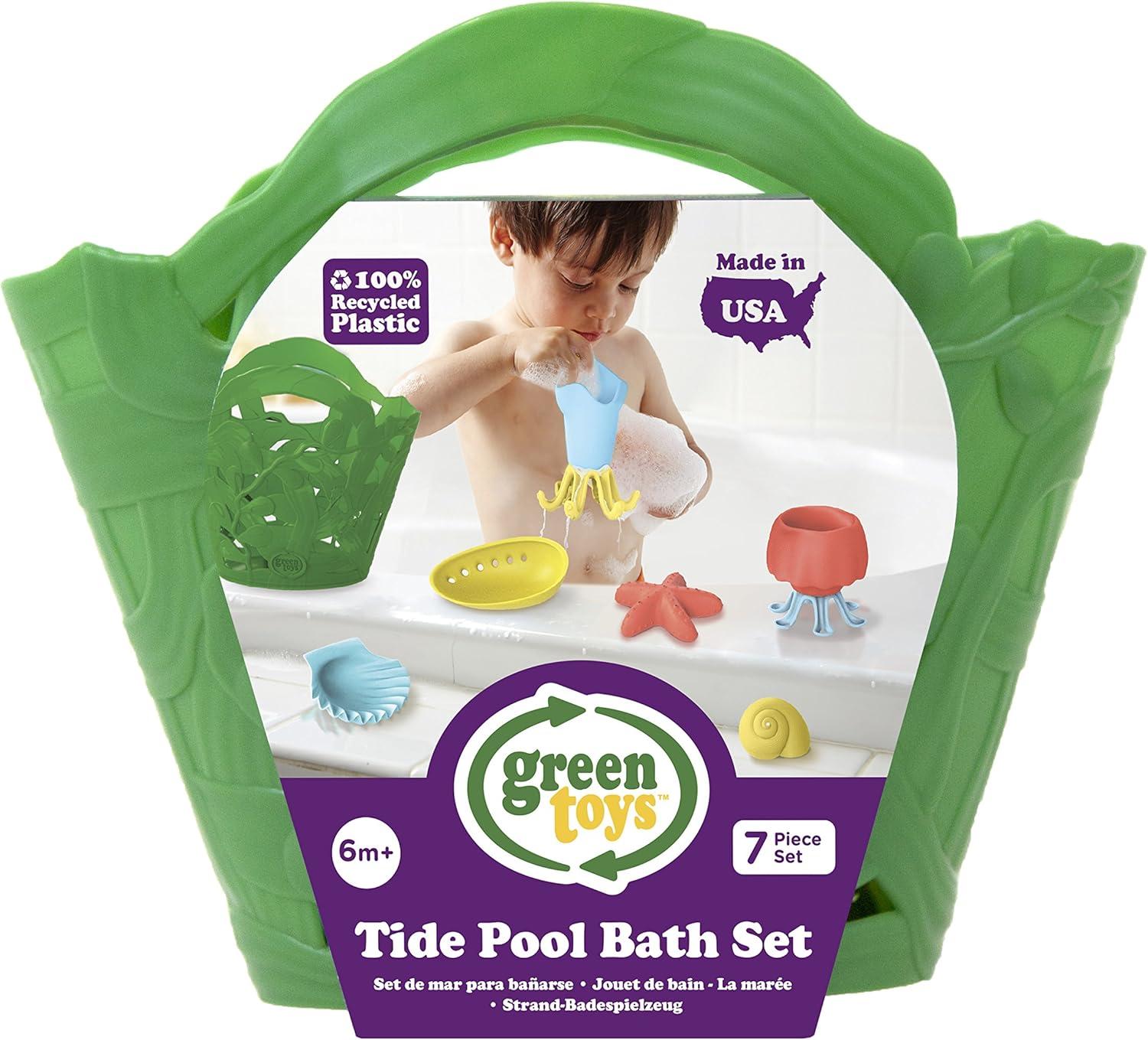 Green Toys Tide Pool Baby Toy Gift Set, Green, 7 Pc