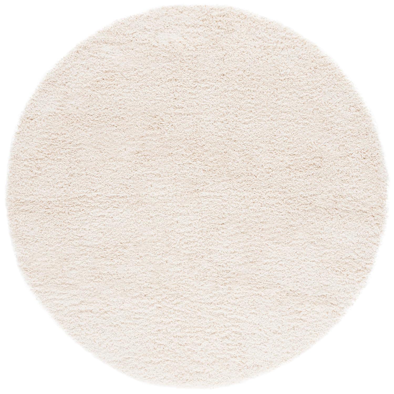 SAFAVIEH California Solid Plush Shag Area Rug, Navy, 10' x 10' Round