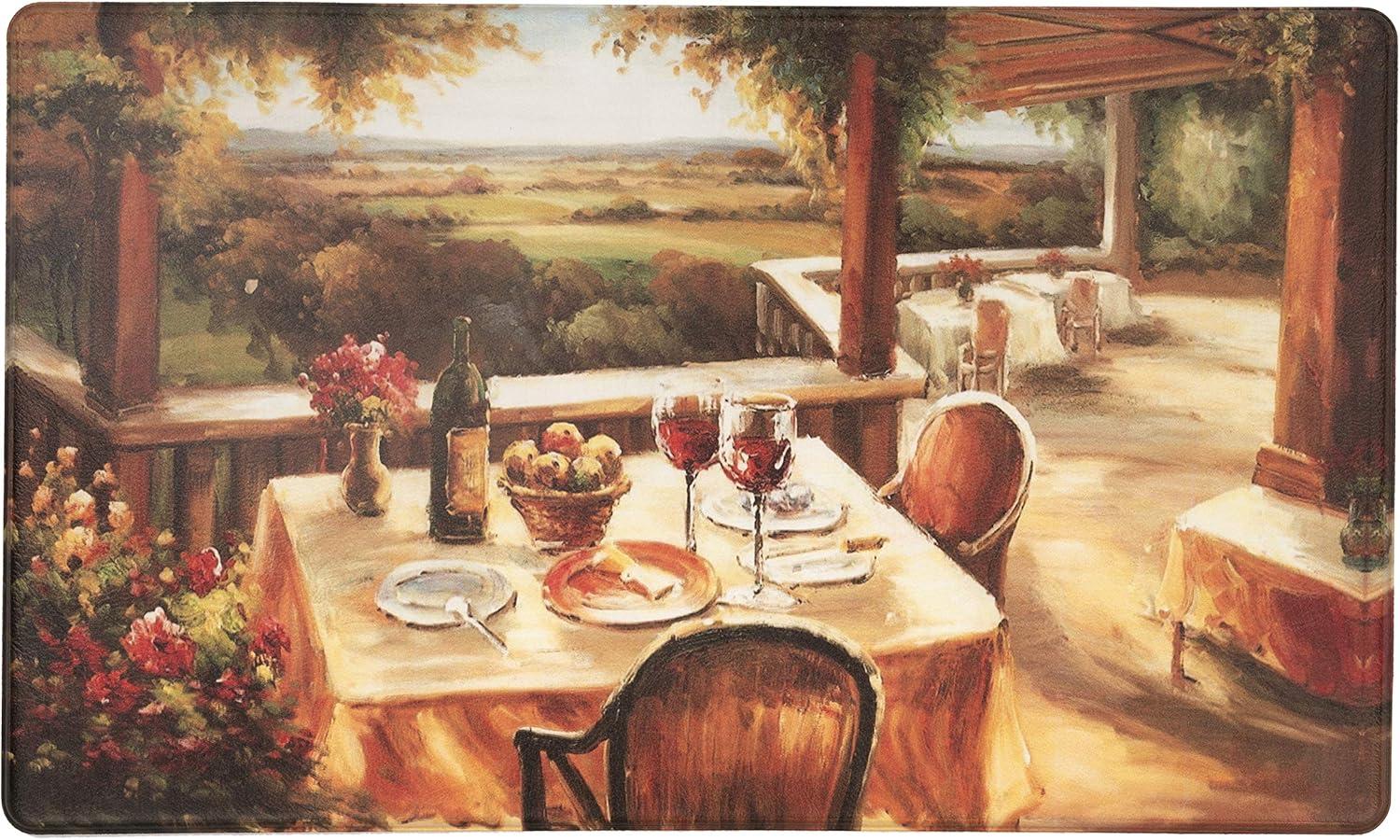 World Rug Gallery Village Restaurant Scenery Anti-fatigue Kitchen Mat