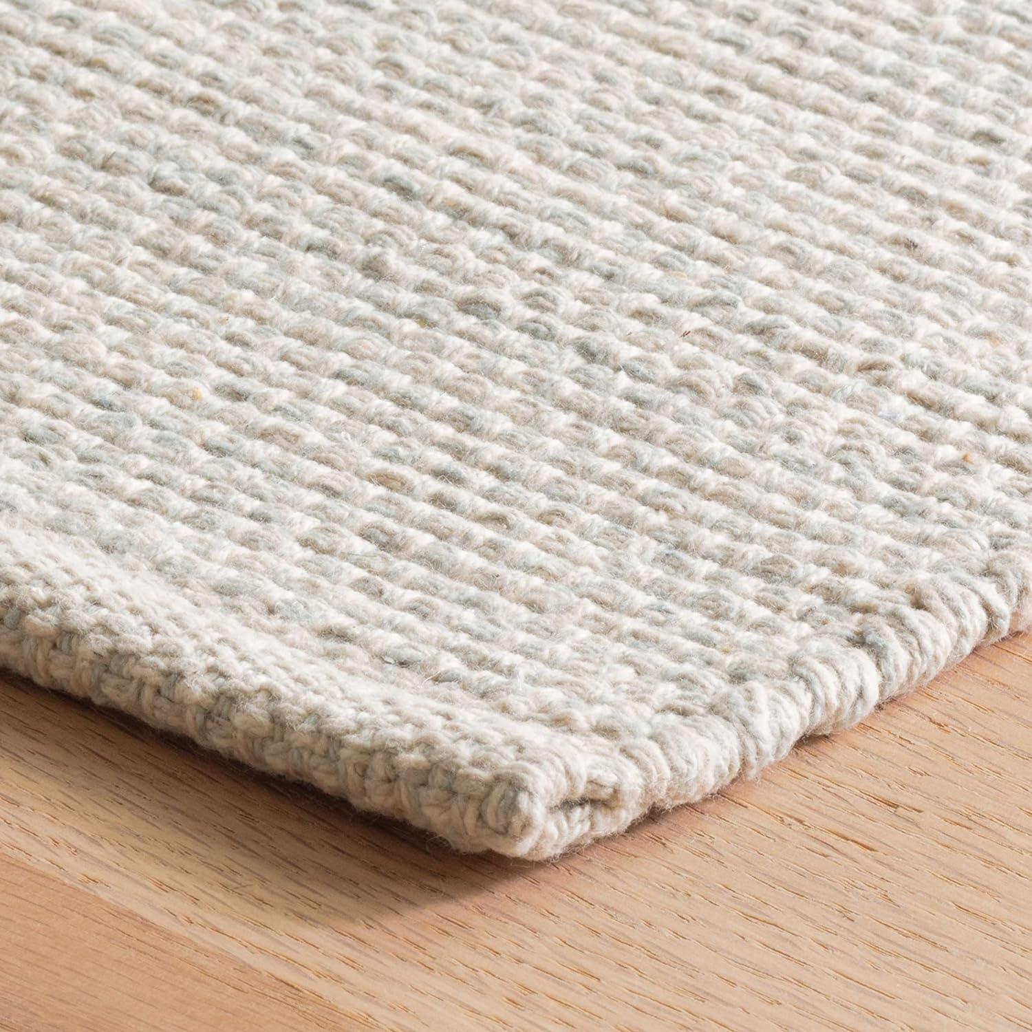 Marled Grey Handwoven Cotton Rug