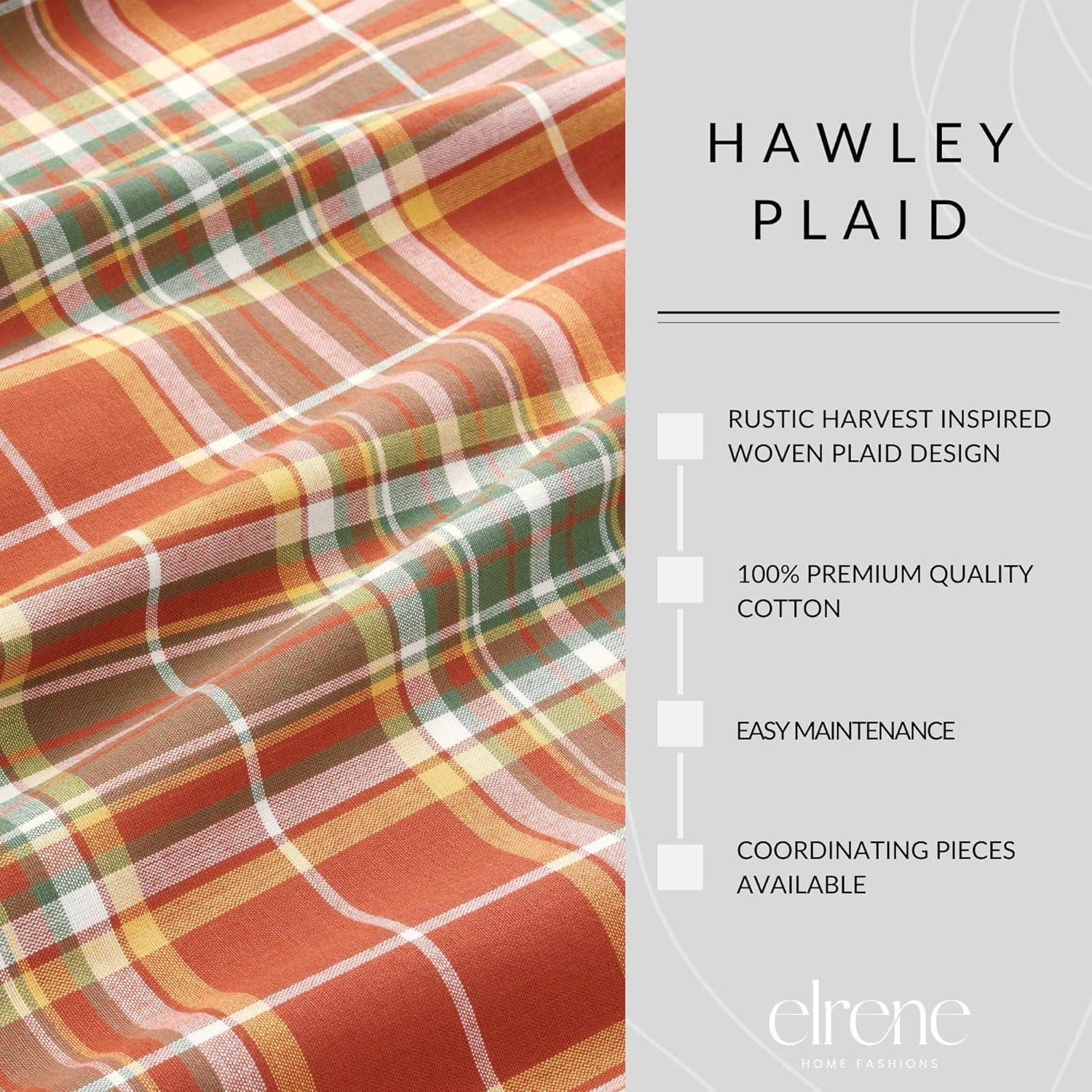 Elrene Hawley Plaid Harvest Cotton Tablecloth - Elrene Home Fashions