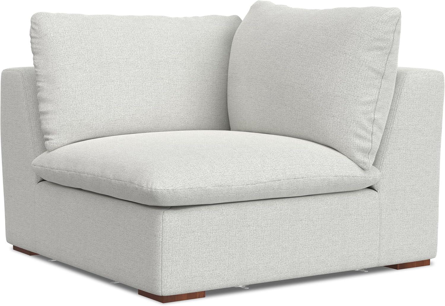 AllModern Maud Modular Sofa and Ottoman Set 125-inch-wide L-Shaped Sofa and Matching 36-inch-wide Table Ottoman for Living Room