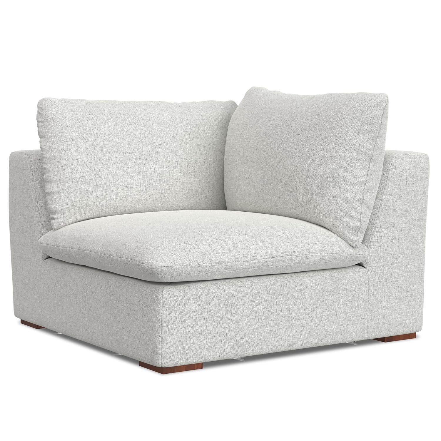 AllModern Maud Modular Sofa and Ottoman Set 125-inch-wide L-Shaped Sofa and Matching 36-inch-wide Table Ottoman for Living Room
