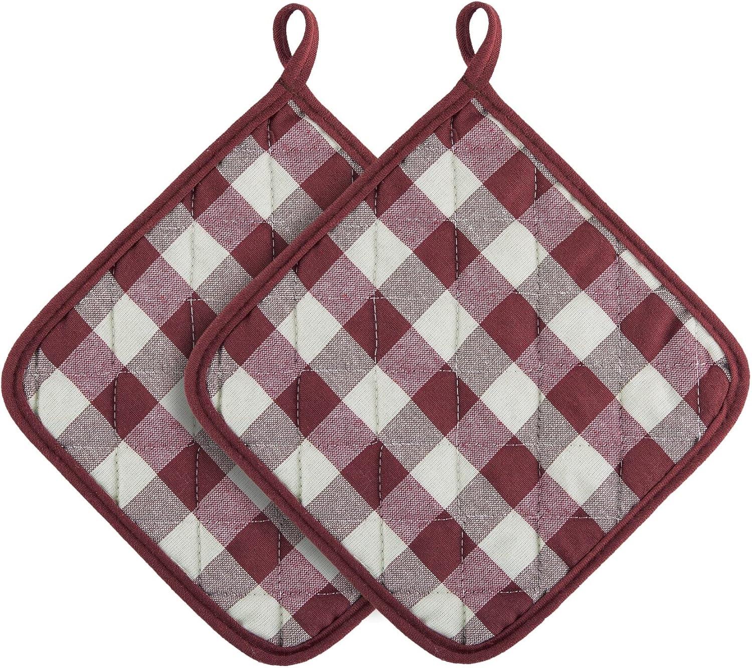 Achim Importing Co Achim Importing Co Checkered Cotton Potholder Set (Set of 2)