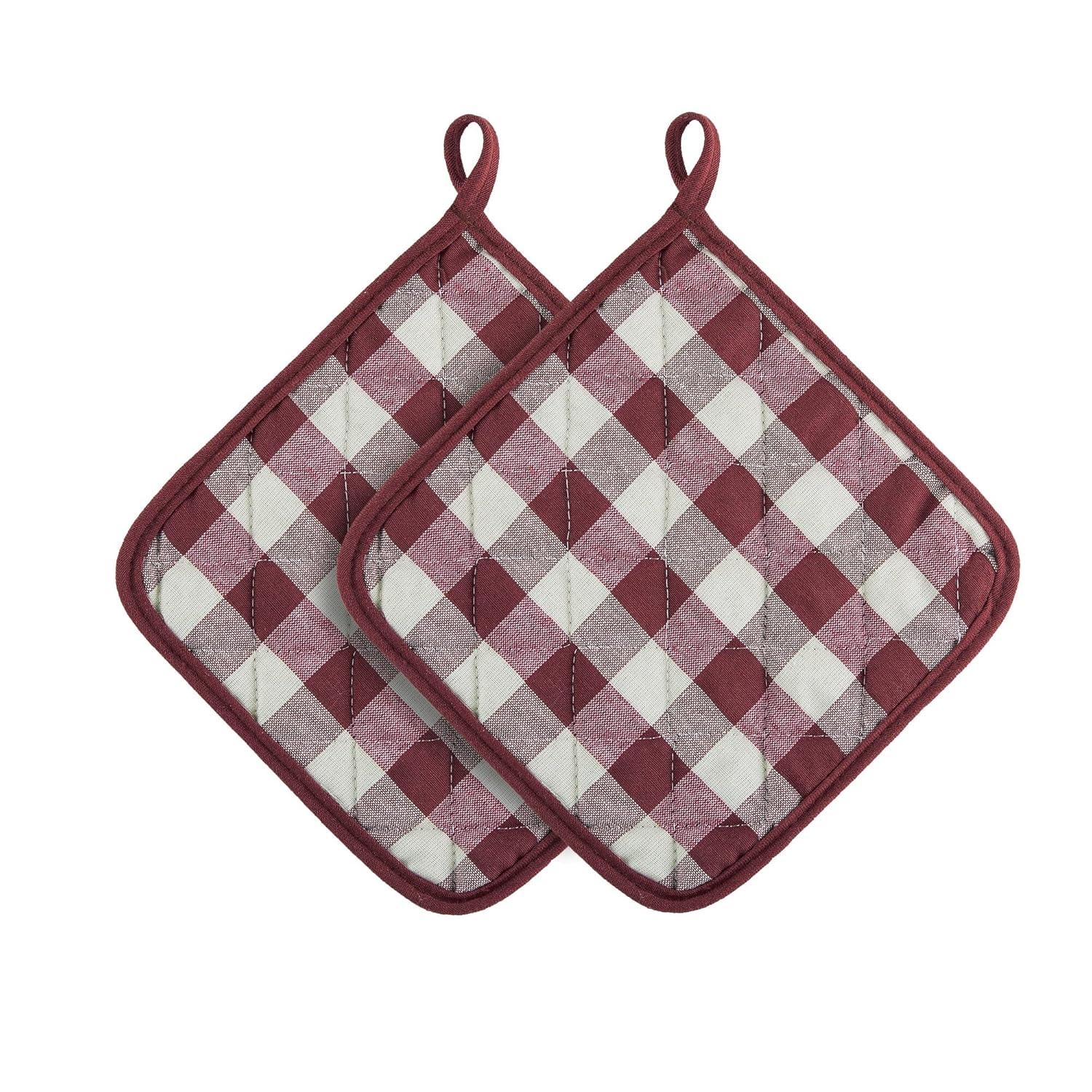 Achim Importing Co Achim Importing Co Checkered Cotton Potholder Set (Set of 2)