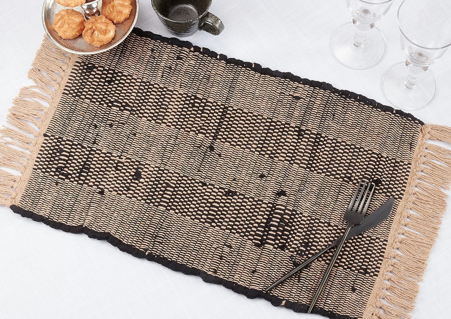 Cotton Striped Rectangle Placemat (Set of 4)