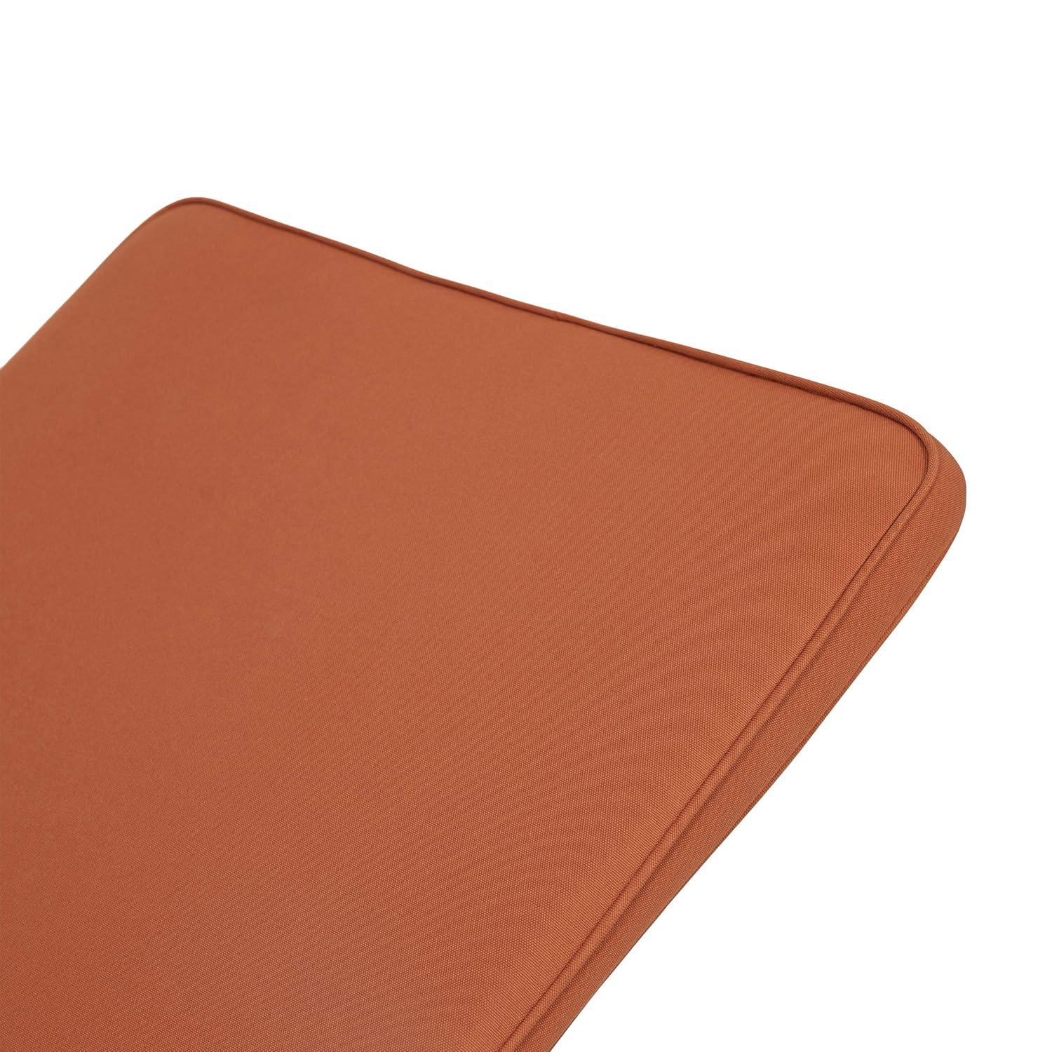 Maddison Outdoor Fabric Chaise Lounge Cushion, Set of 2, Rust Orange
