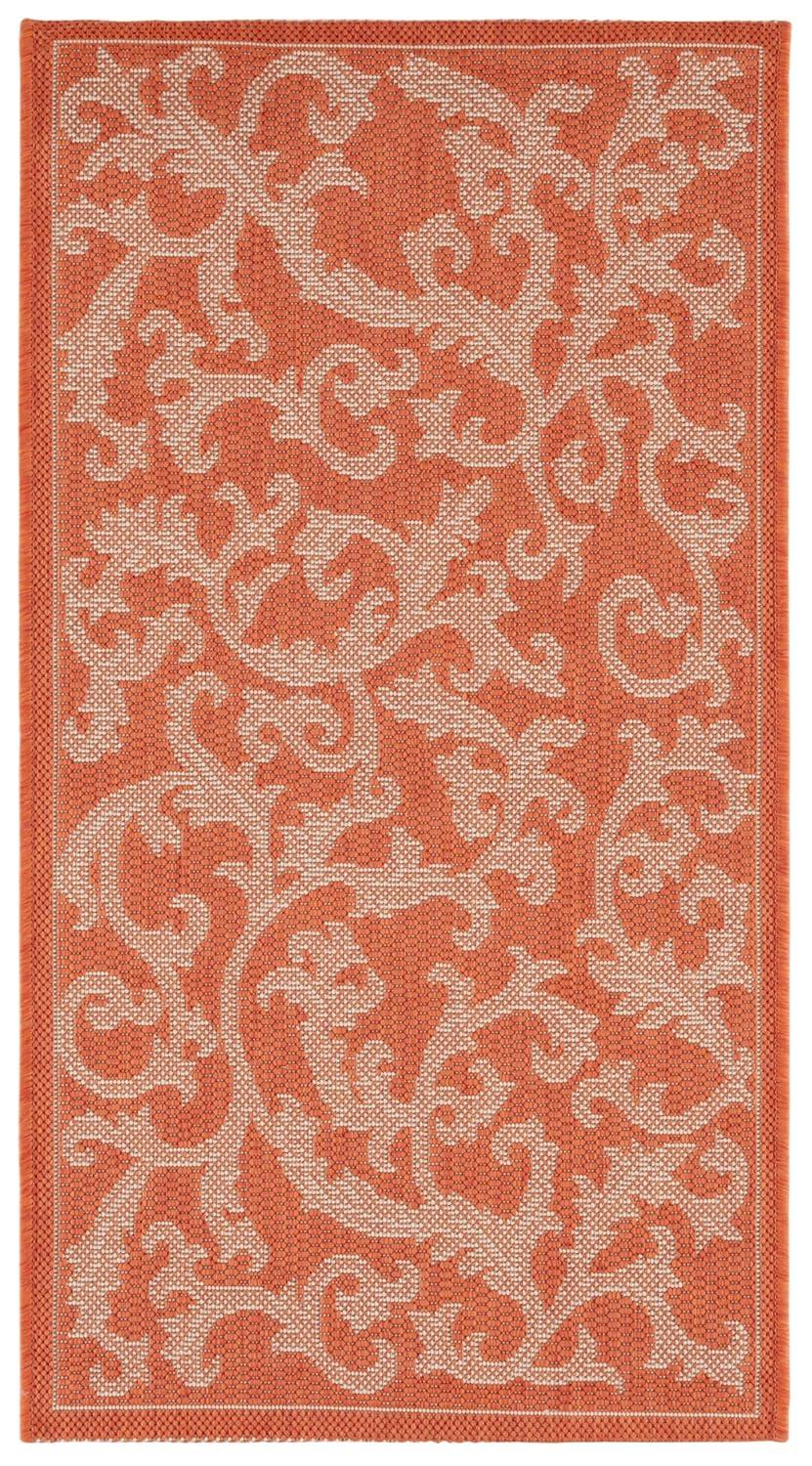 Courtyard CY2653 Power Loomed Indoor and Outdoor Accent Rug - Terracotta/Natural - 2'x3'7" - Safavieh