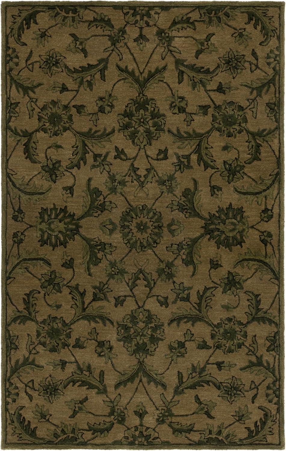 Antiquity AT824 Hand Tufted Indoor Area Rug - Olive/Green - 5'x8' - Safavieh