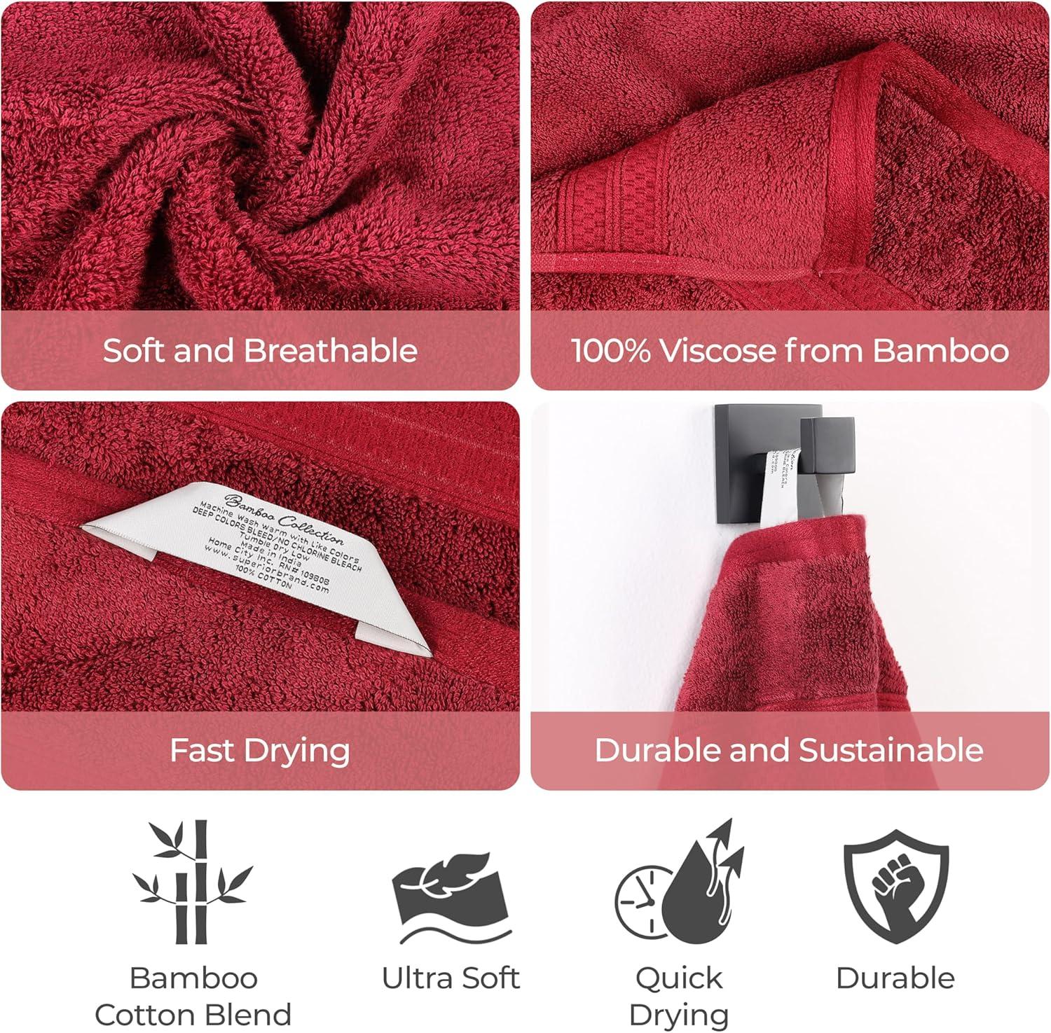 Superior Zinnia 60% Cotton And 40% Rayon From Bamboo Terrycloth Bath Towels