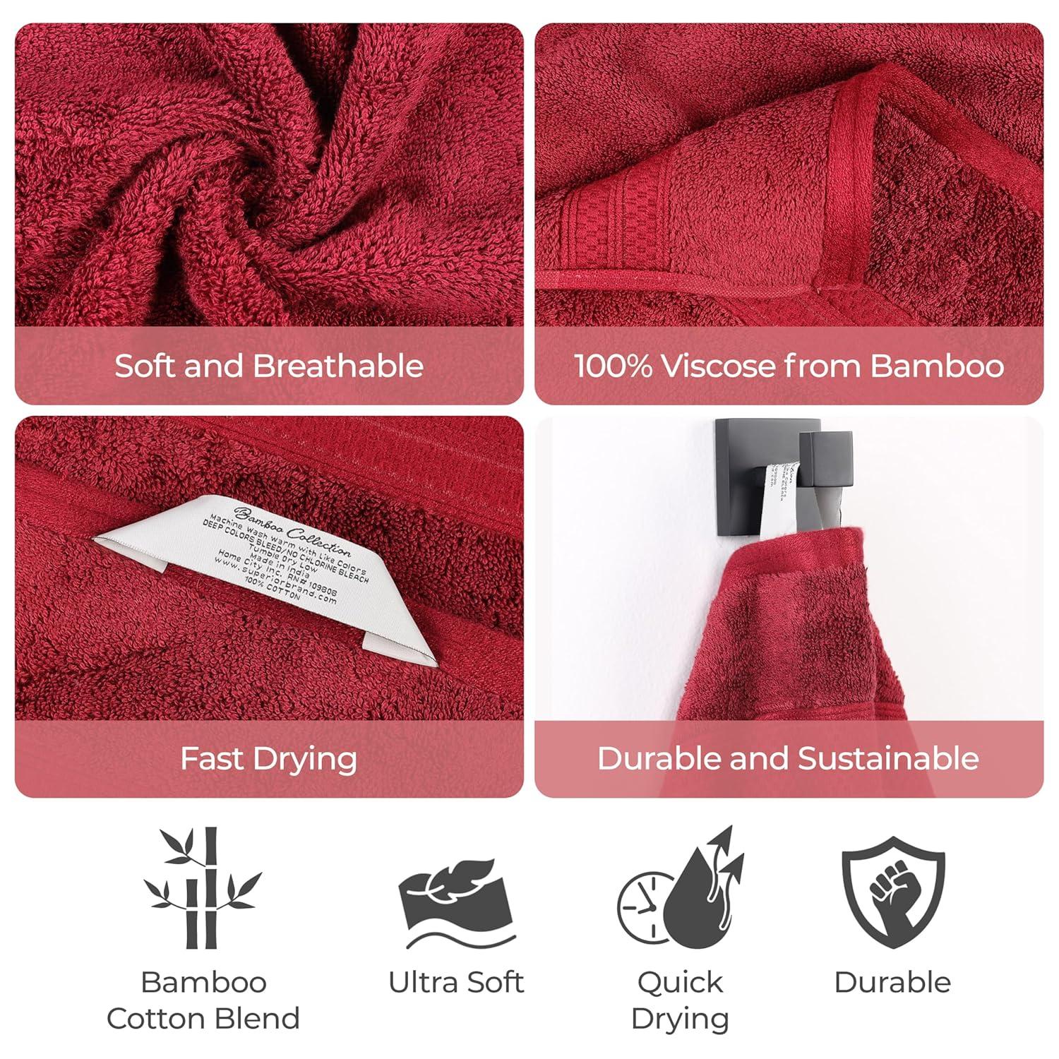 Superior Zinnia 60% Cotton And 40% Rayon From Bamboo Terrycloth Bath Towels