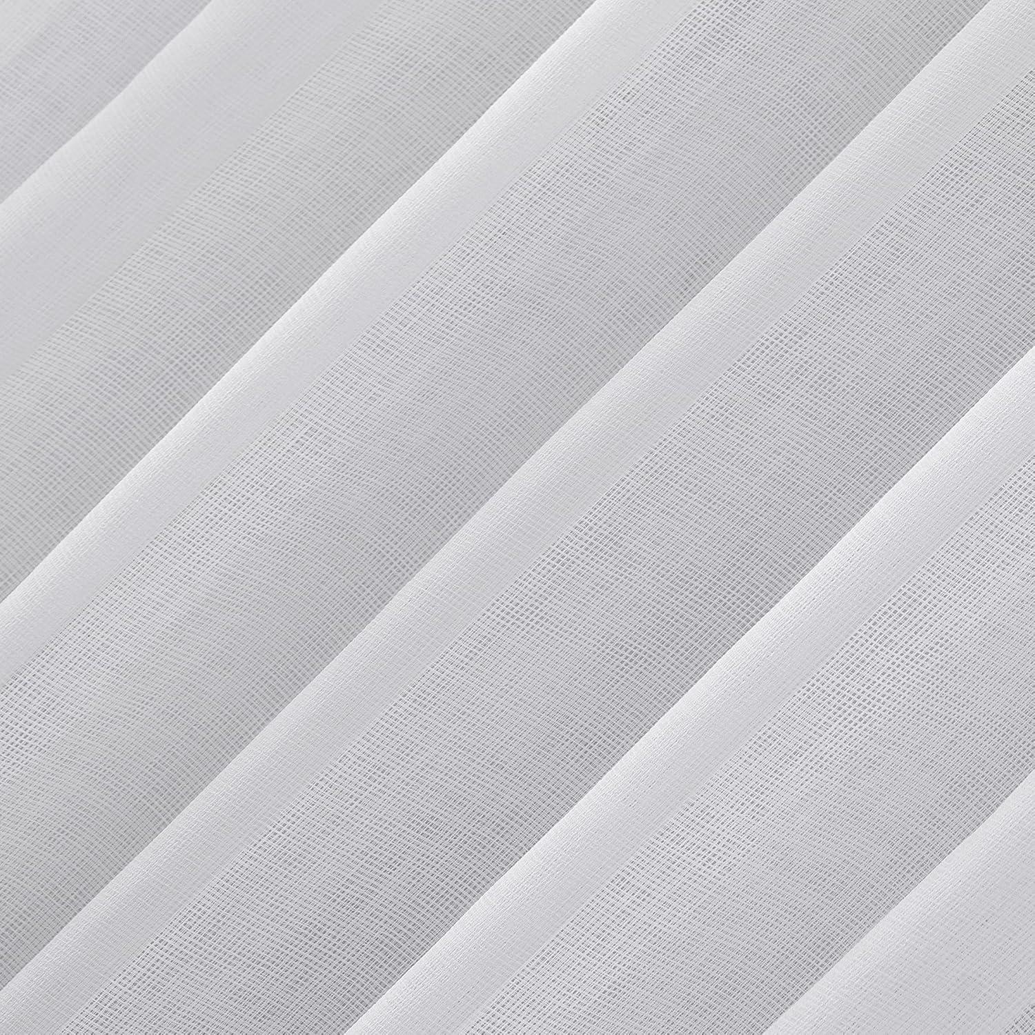 No. 918 84" x 50" White Solid Print Outdoor Curtain With Tab Top