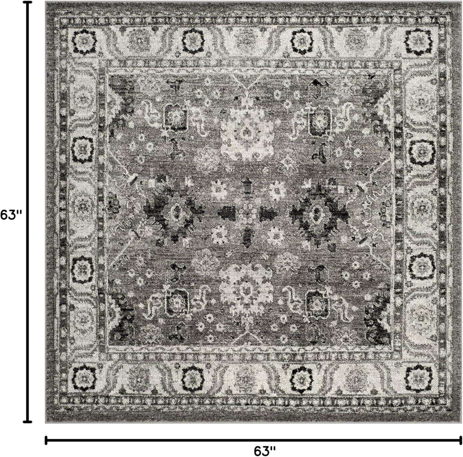 Vintage Hamadan VTH214 Power Loomed Indoor Area Rug - Taupe - 5'3"x5'3" - Safavieh.