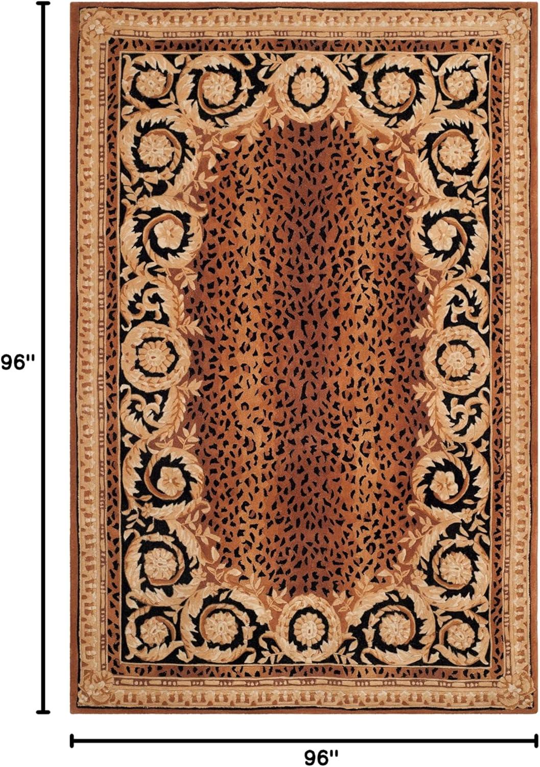 Naples NA712 Hand Tufted Area Rug - Black/Gold - 8' round - Safavieh.