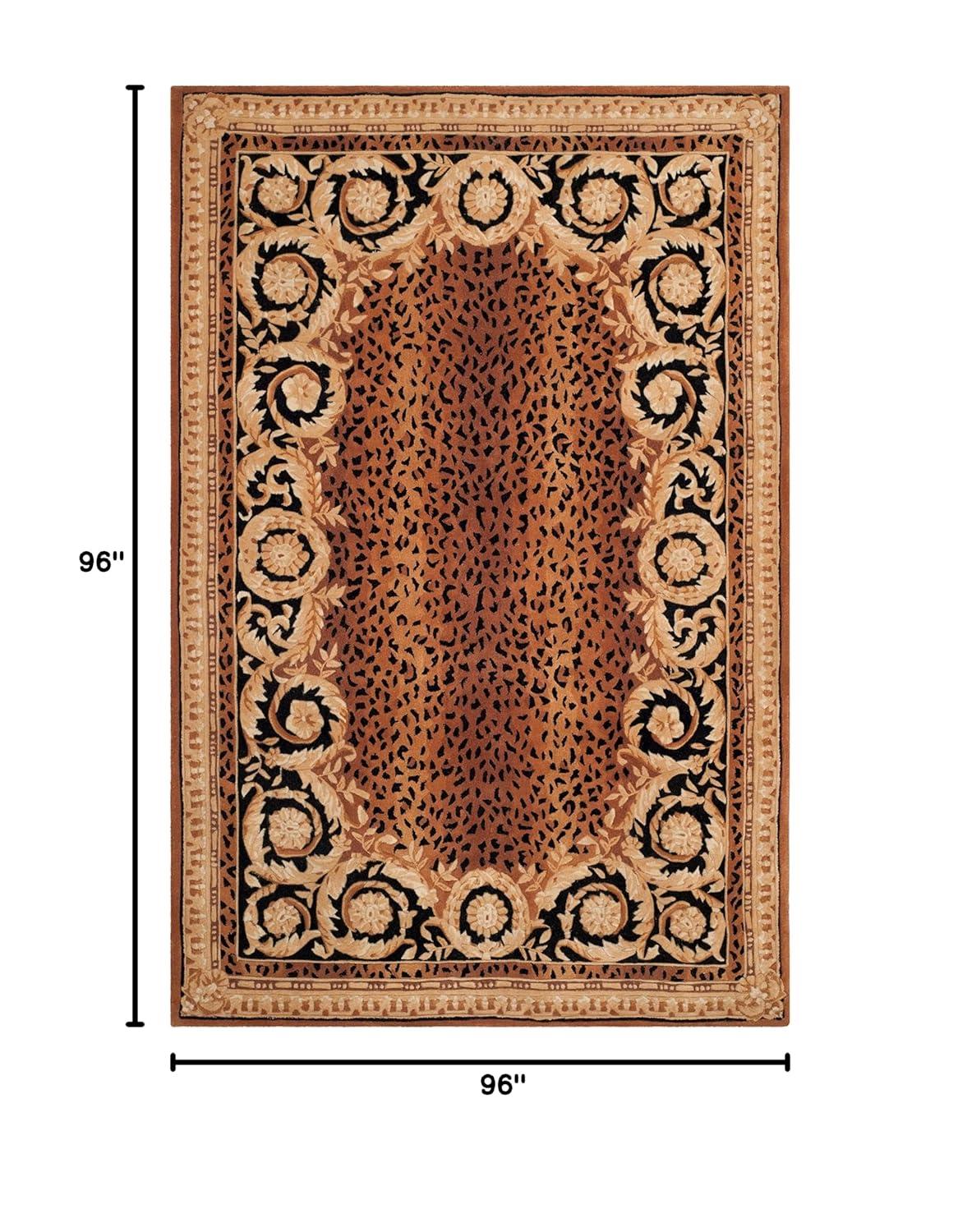 Naples NA712 Hand Tufted Area Rug - Black/Gold - 8' round - Safavieh.