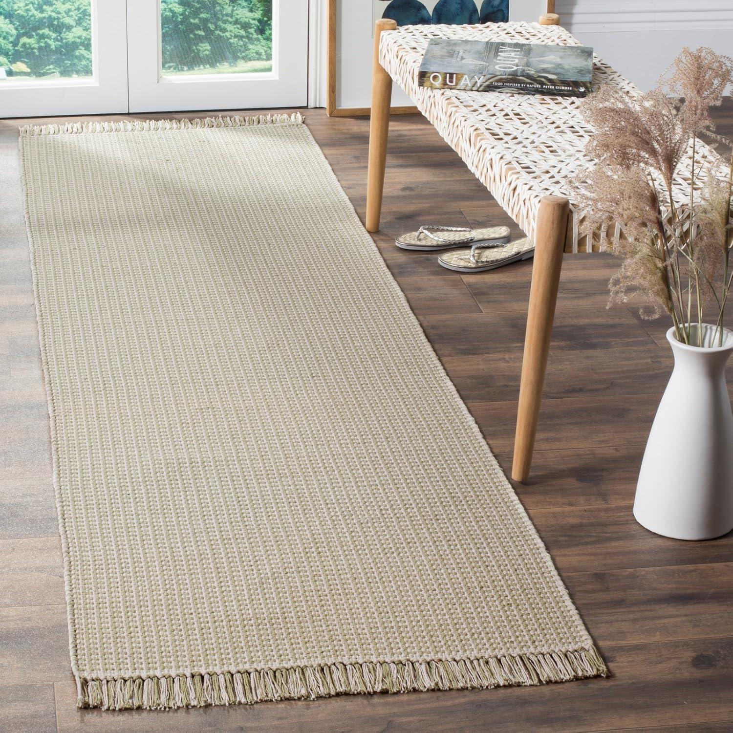 Montauk MTK340 Hand Woven Indoor Area Rug - Ivory/Black - 8'x10' - Safavieh
