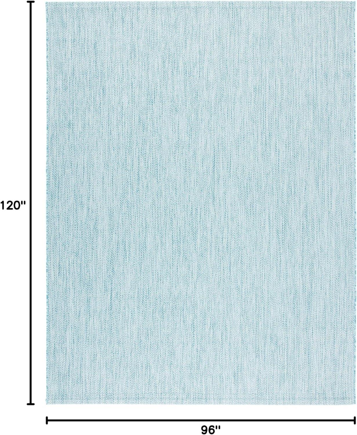 Courtyard CY8022 Power Loomed Indoor and Outdoor Area Rug - Aqua/Grey - 8'x10' - Safavieh