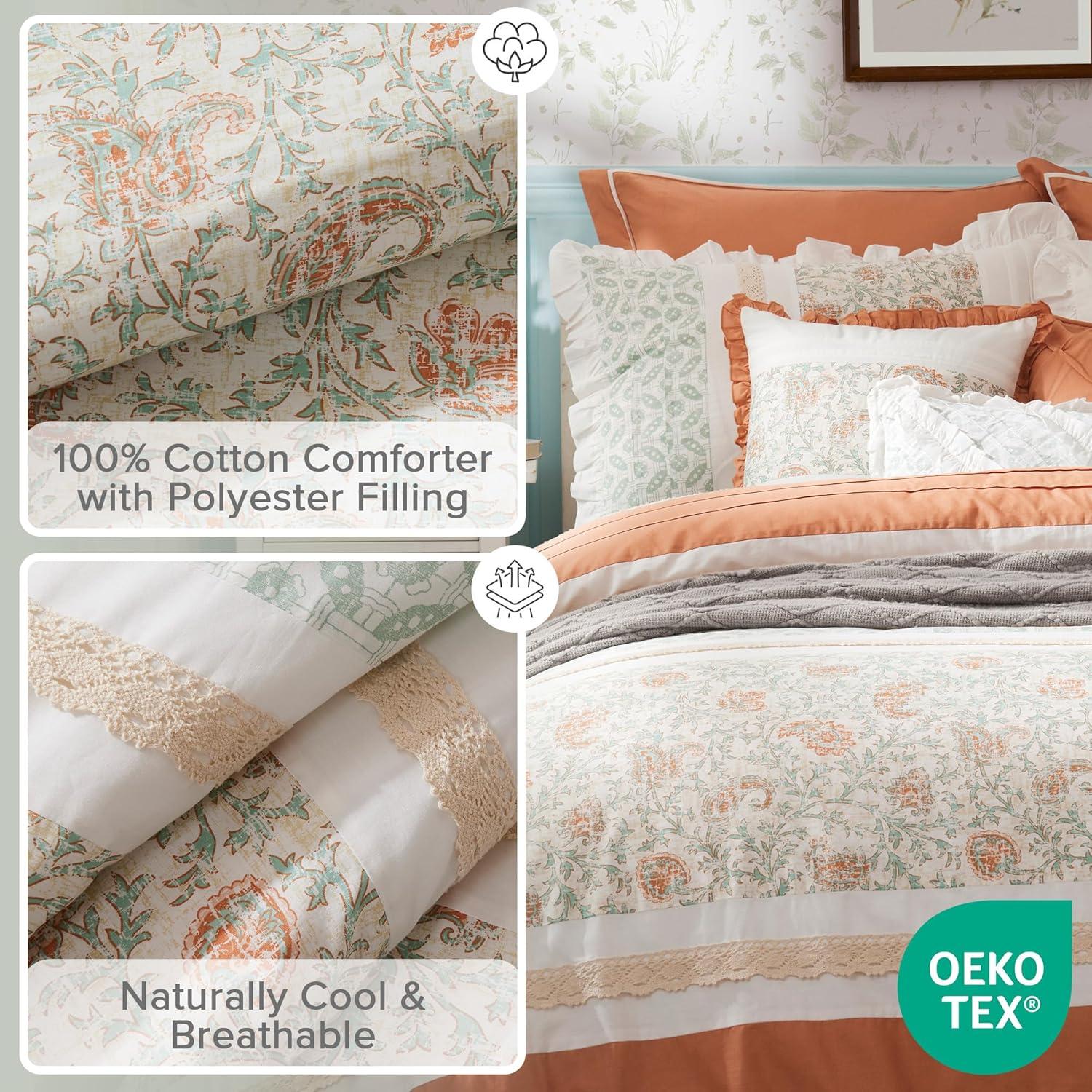 Madison Park Dawn 9 Piece Cotton Percale Comforter Set