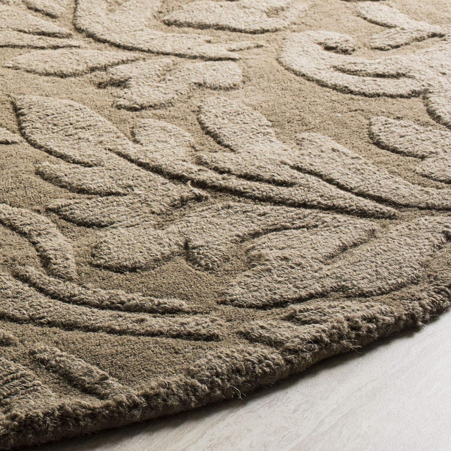 Impressions IM344 Hand Loomed Area Rug - Brown - 5' round - Safavieh.