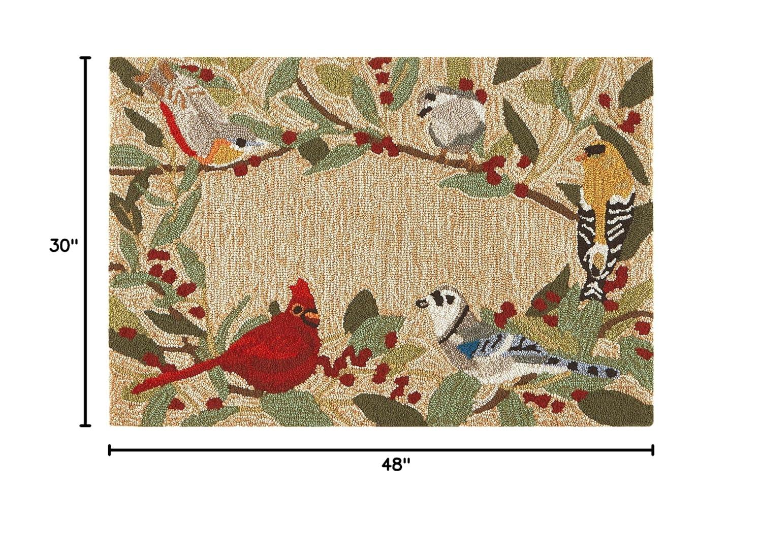 Liora Manne Frontporch Birds Indoor/Outdoor Rug Neutral 2'6" x 4'