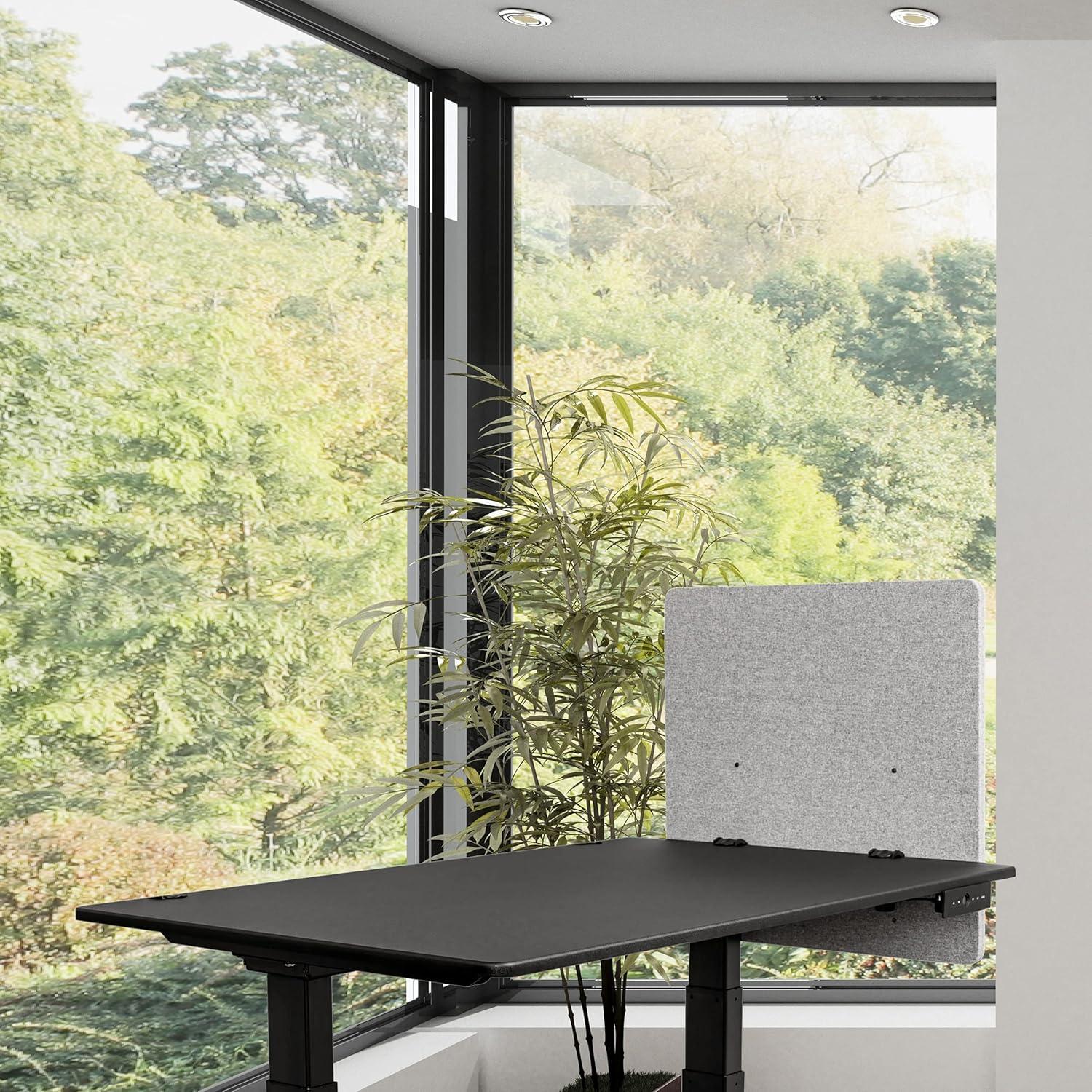 Stand Up Desk Store Fabric 3 Panel Desk Partition