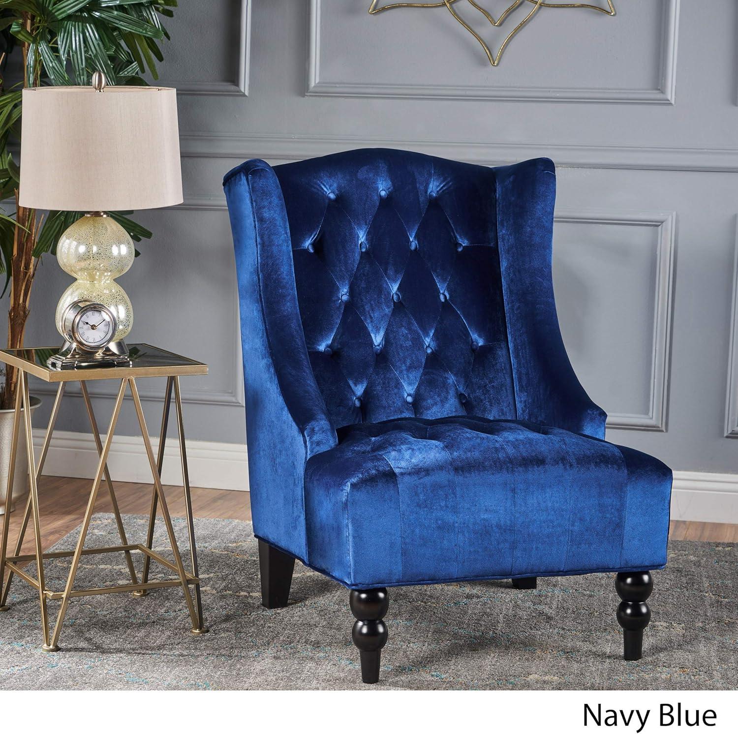 Toddman High-Back New Velvet Club Chair - Christopher Knight Home