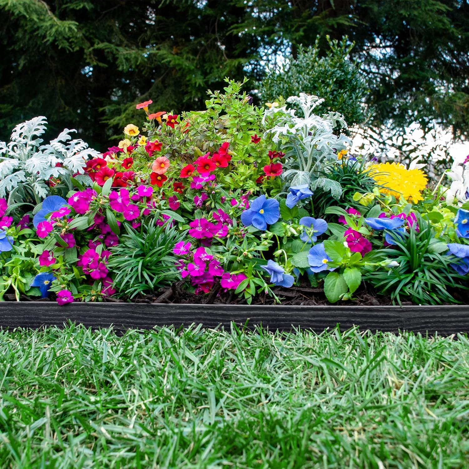 EasyFlex 2.5" Tall Wall No-Dig Landscape Edging Kit - 100 Foot, Black