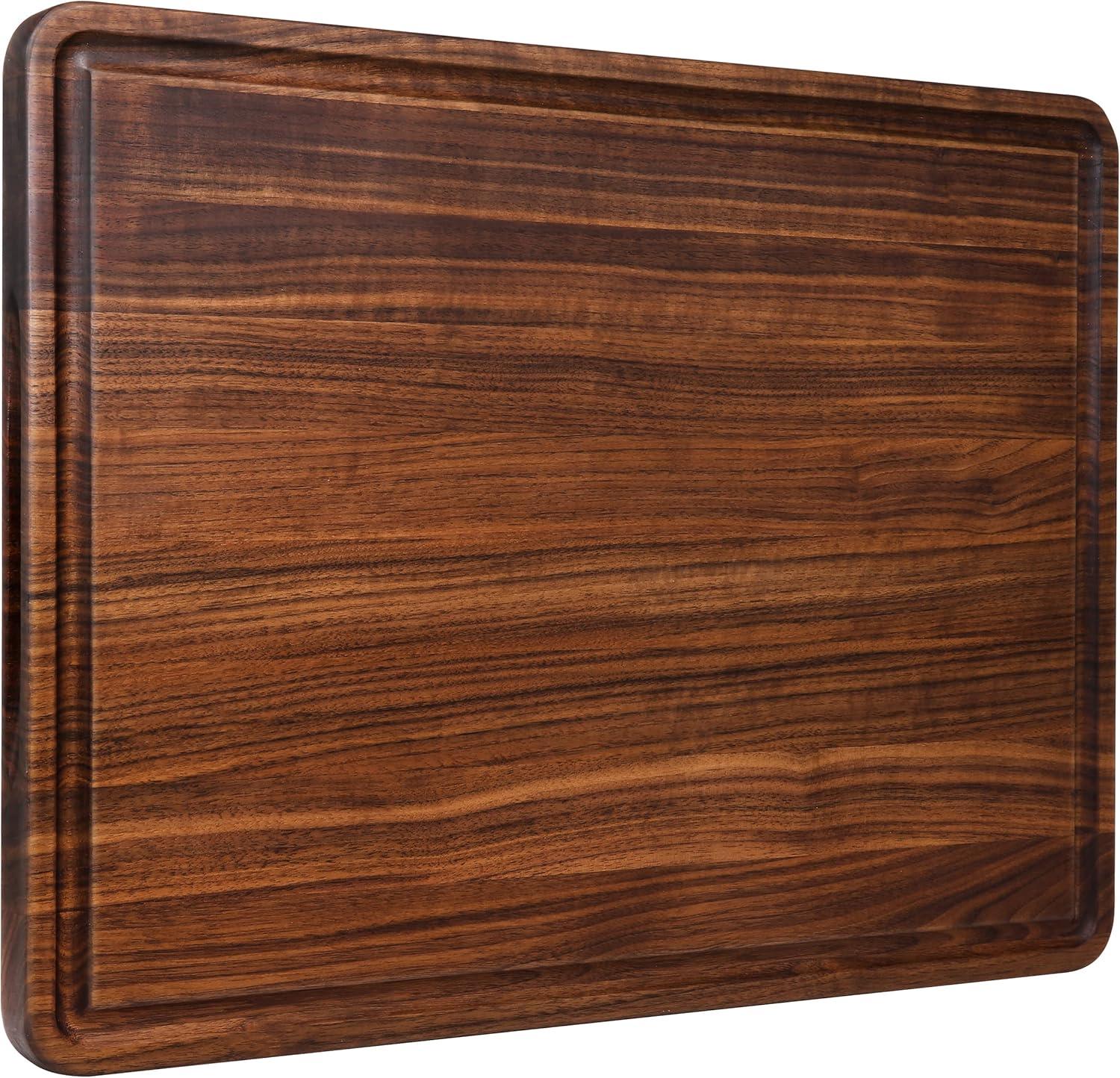 XL Walnut Wood Reversible Cutting Board with Juice Groove