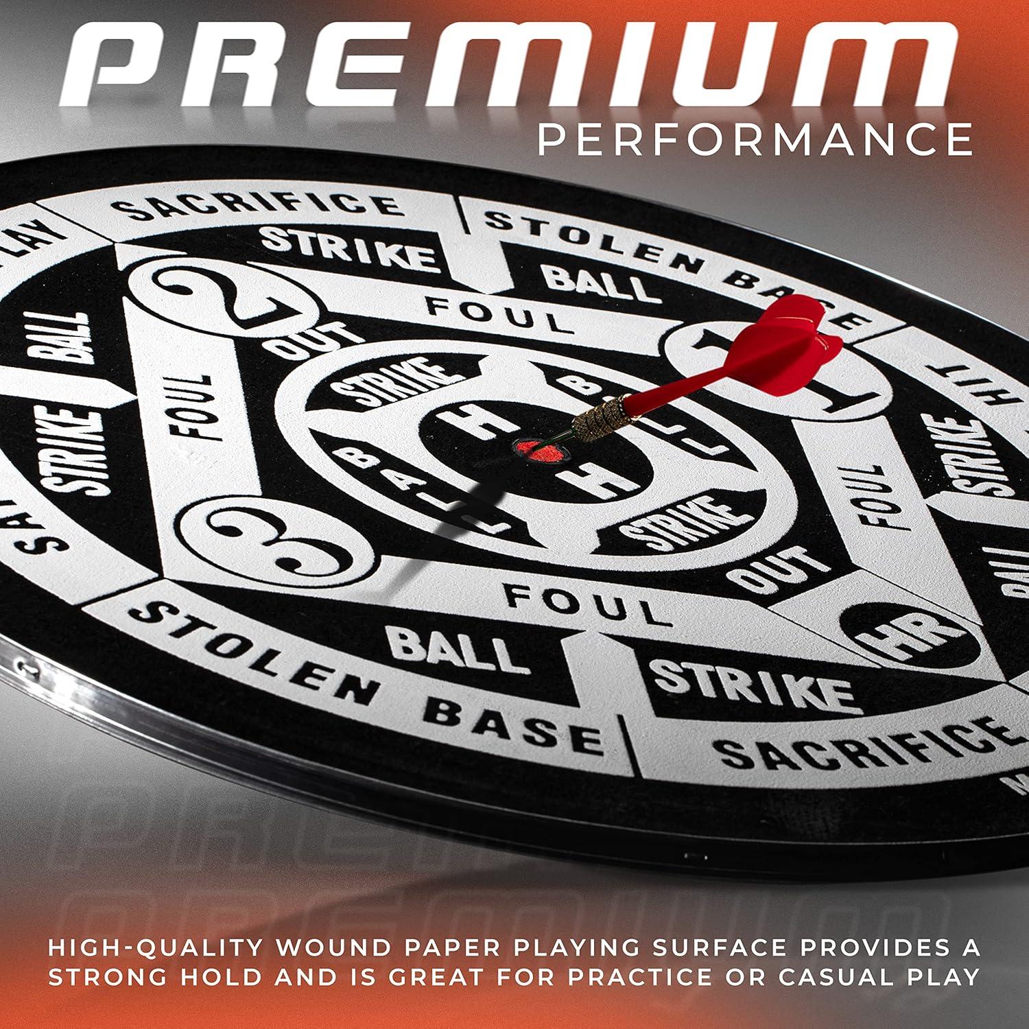 GSE Games & Sports Expert 18-Inch Baseball Dartboard with Darts